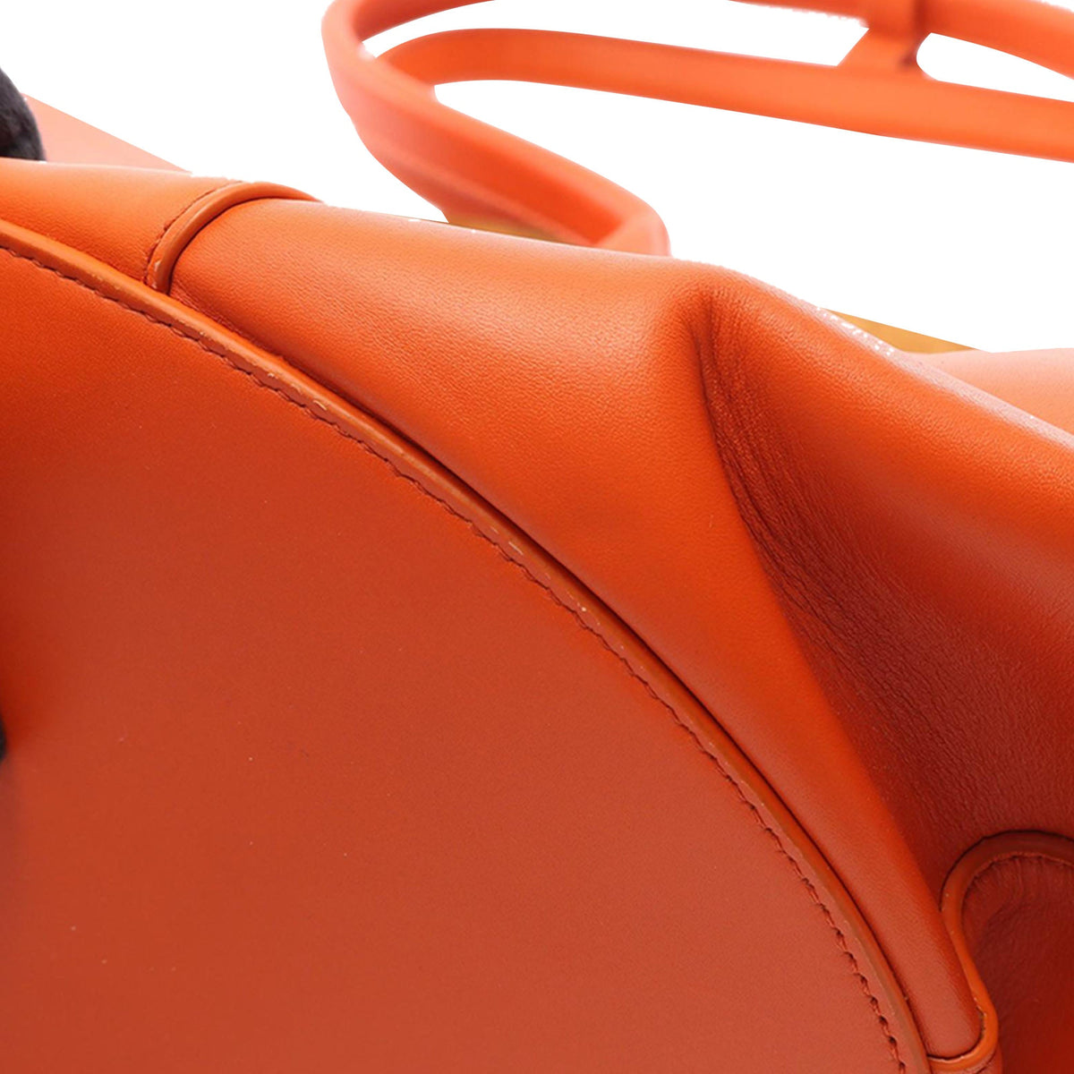 Bottega Veneta Large Leather Basket Tote — Orange