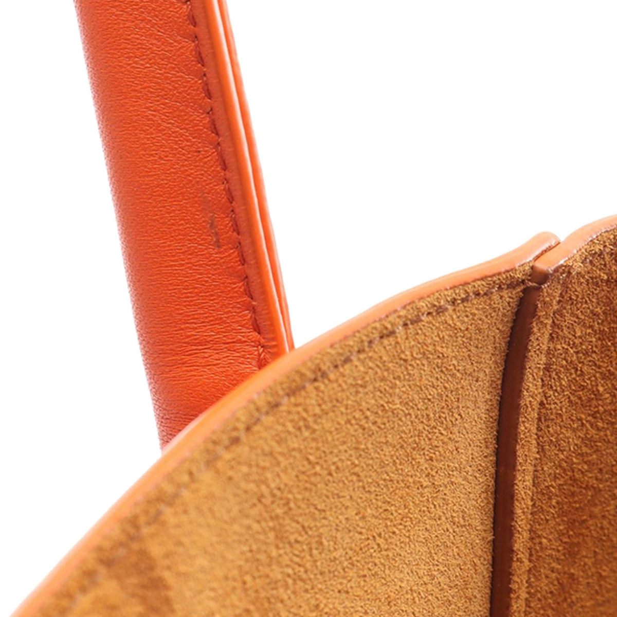 Bottega Veneta Large Leather Basket Tote — Orange