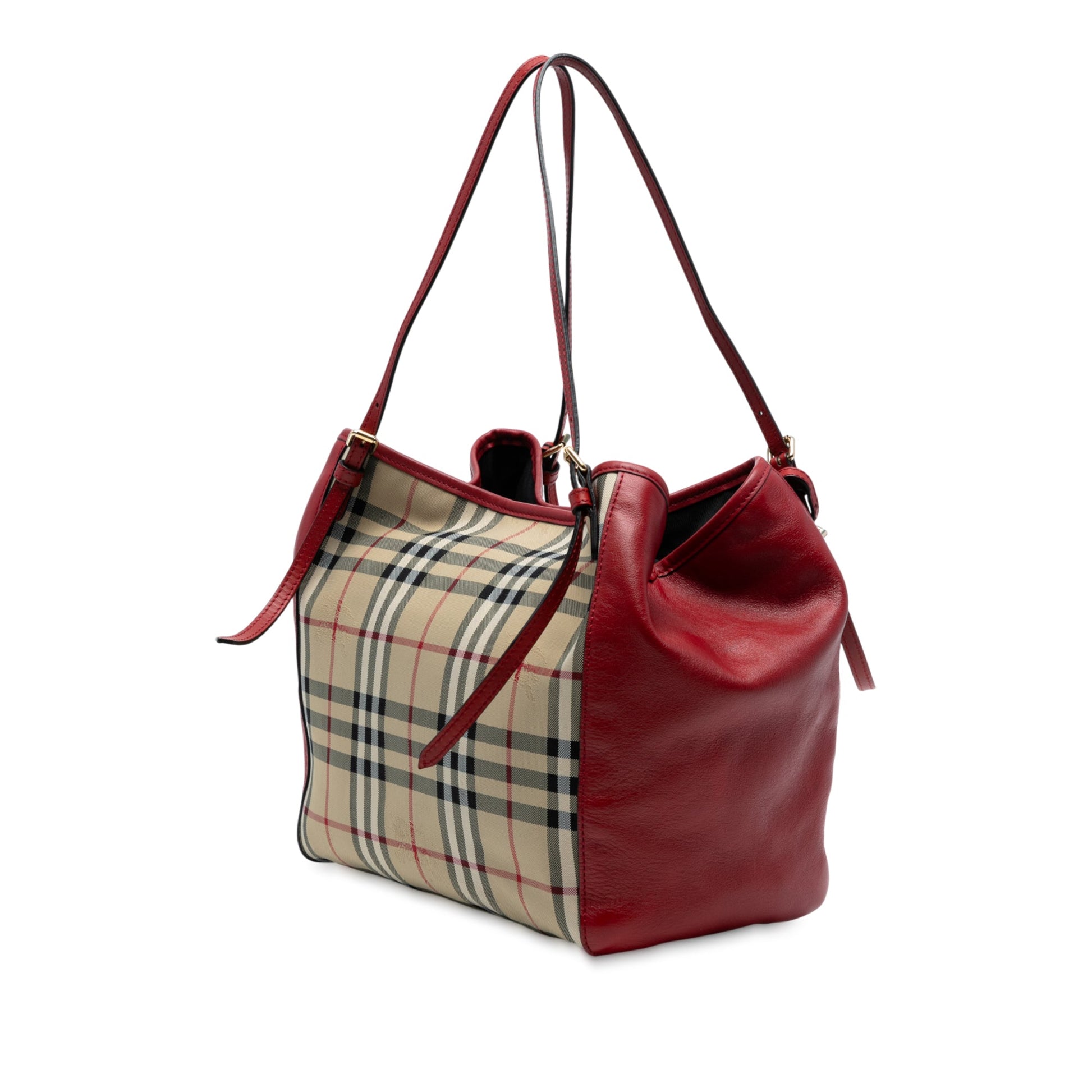 Burberry Small Haymarket Check Canvas and Leather Canterbury Tote