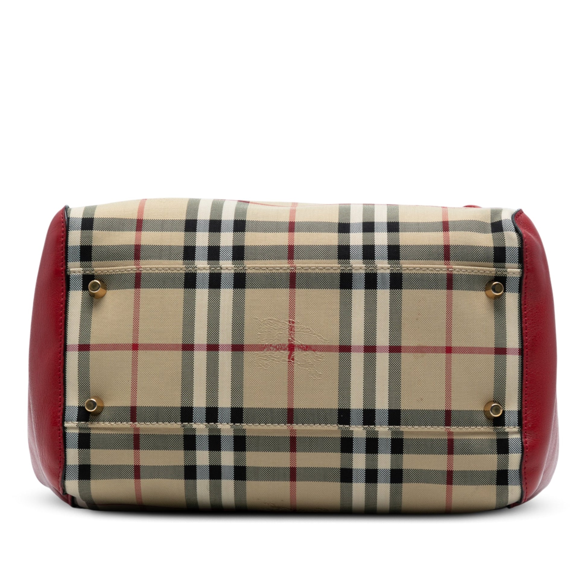 Burberry Small Haymarket Check Canvas and Leather Canterbury Tote