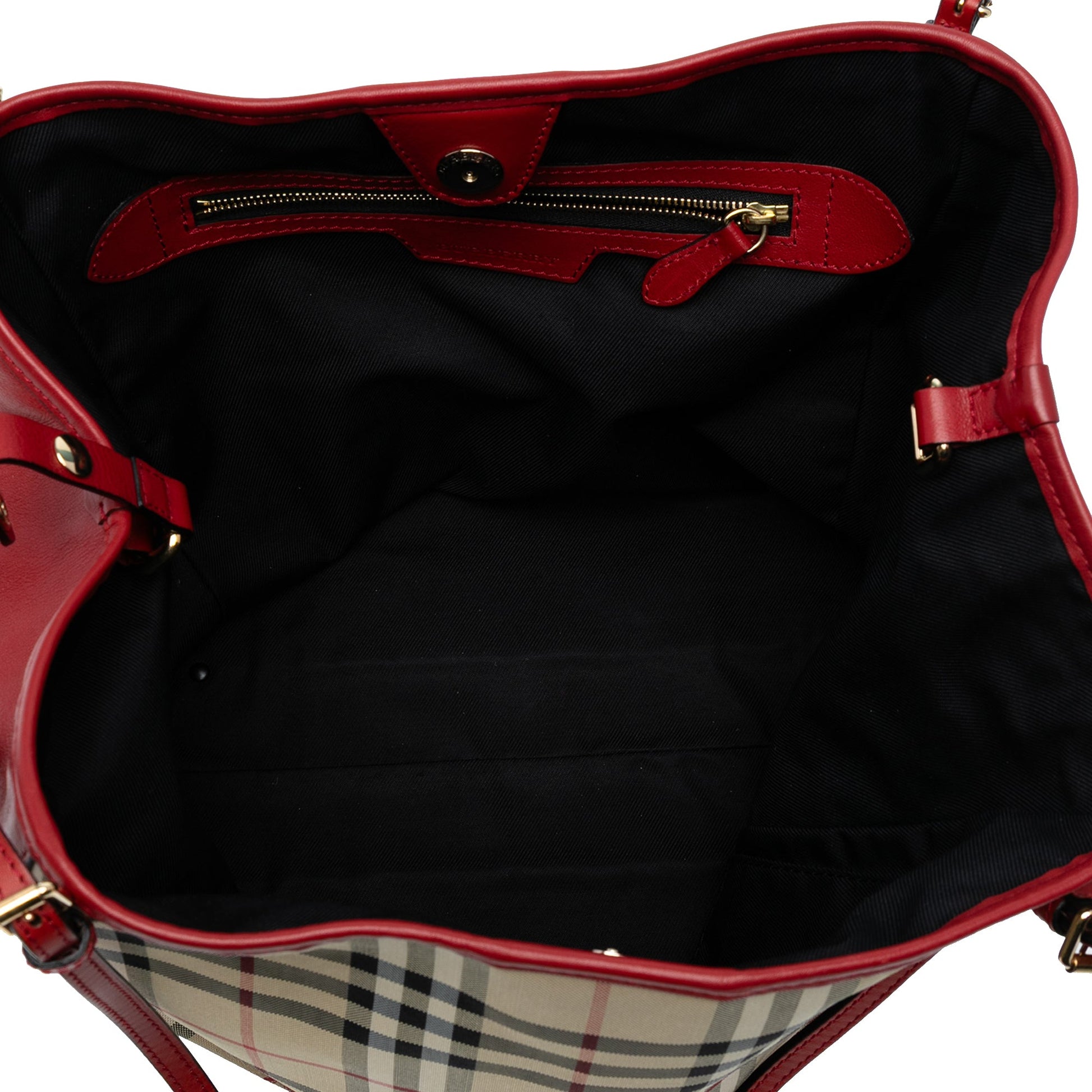 Burberry Small Haymarket Check Canvas and Leather Canterbury Tote