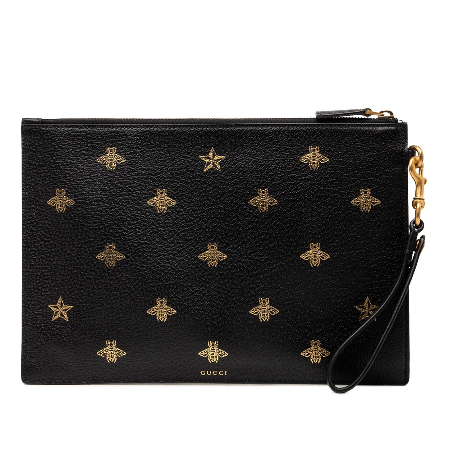Leather Bee Star Clutch