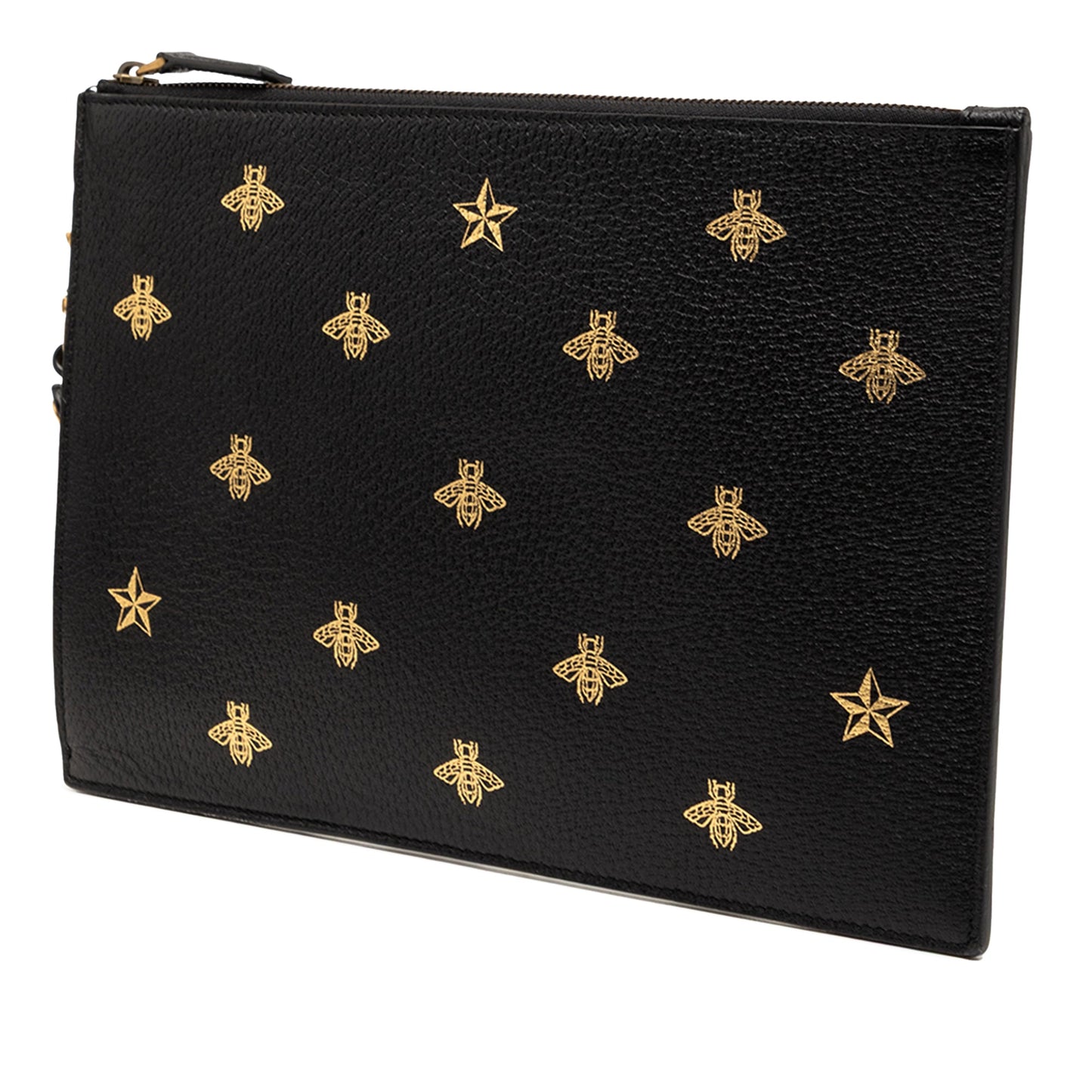 Leather Bee Star Clutch