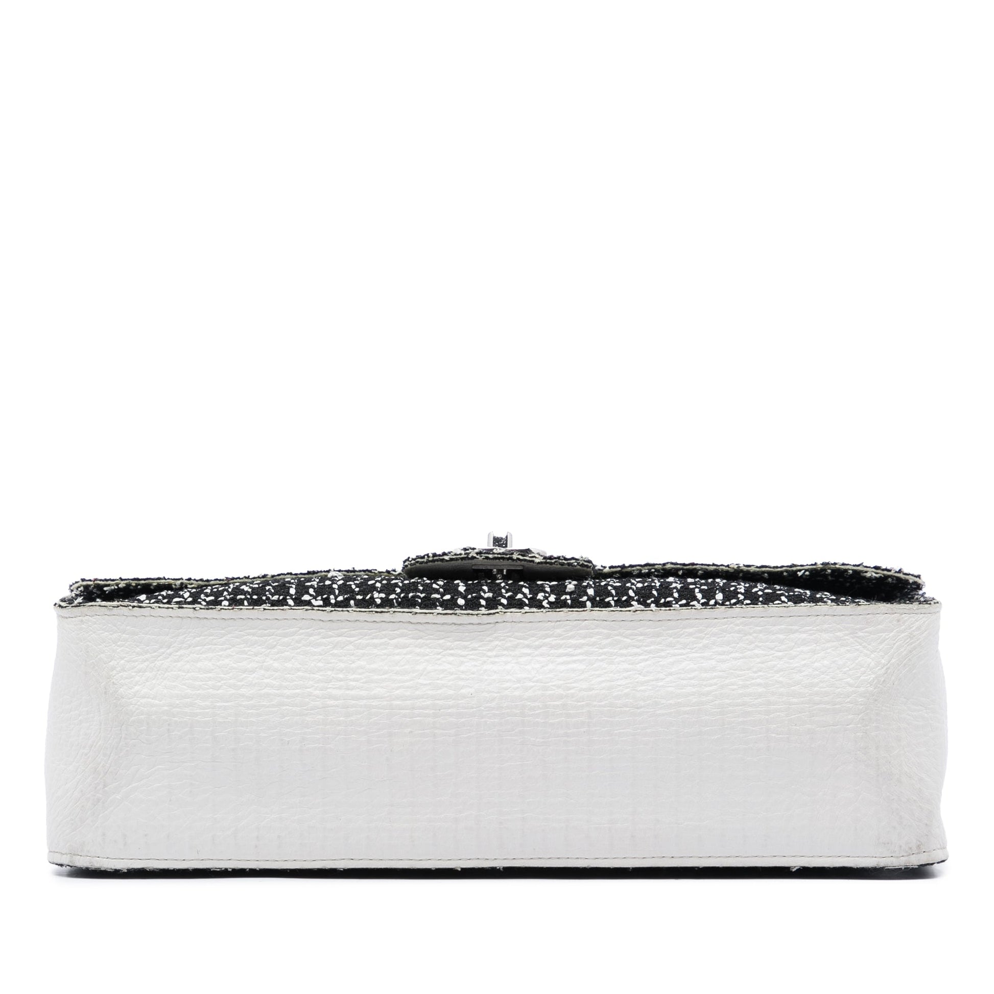Chanel Jumbo Classic Tweed and Calfskin Single Flap