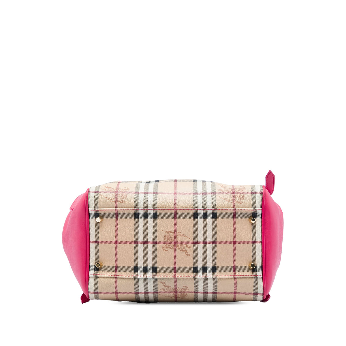 Burberry Small Haymarket Check Coated Canvas and Calfskin Canterbury Bow Tote