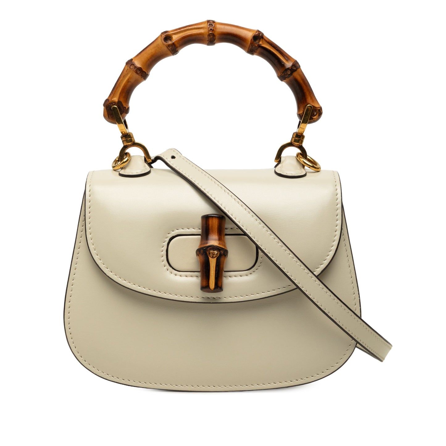 Gucci Mini Calfskin 1947 Bamboo Top Handle Bag