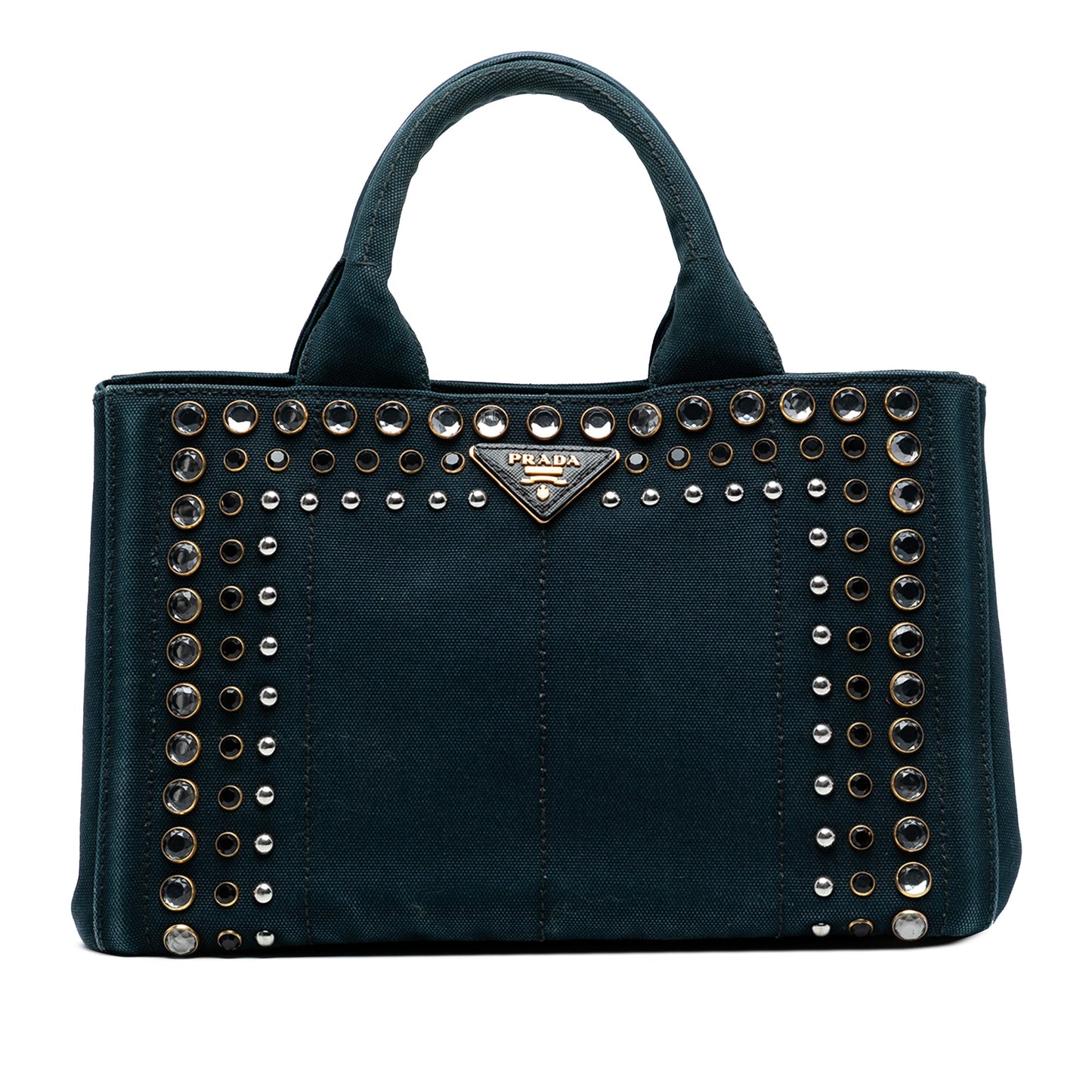 Prada Small Canvas Canapa Bijoux Satchel