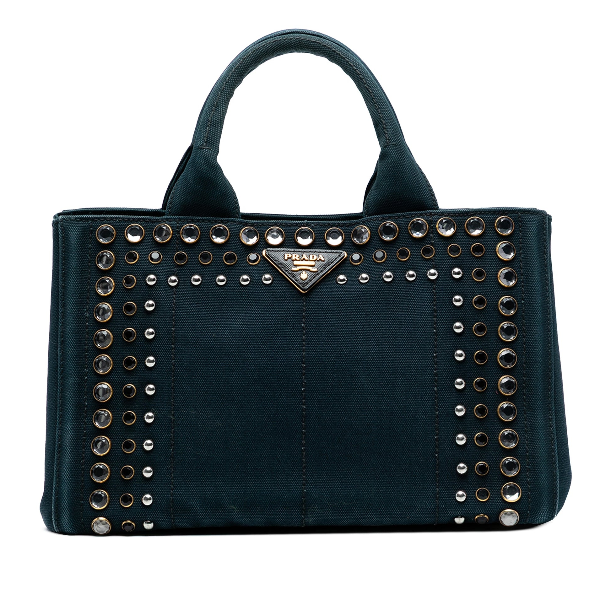 Prada Small Canvas Canapa Bijoux Satchel