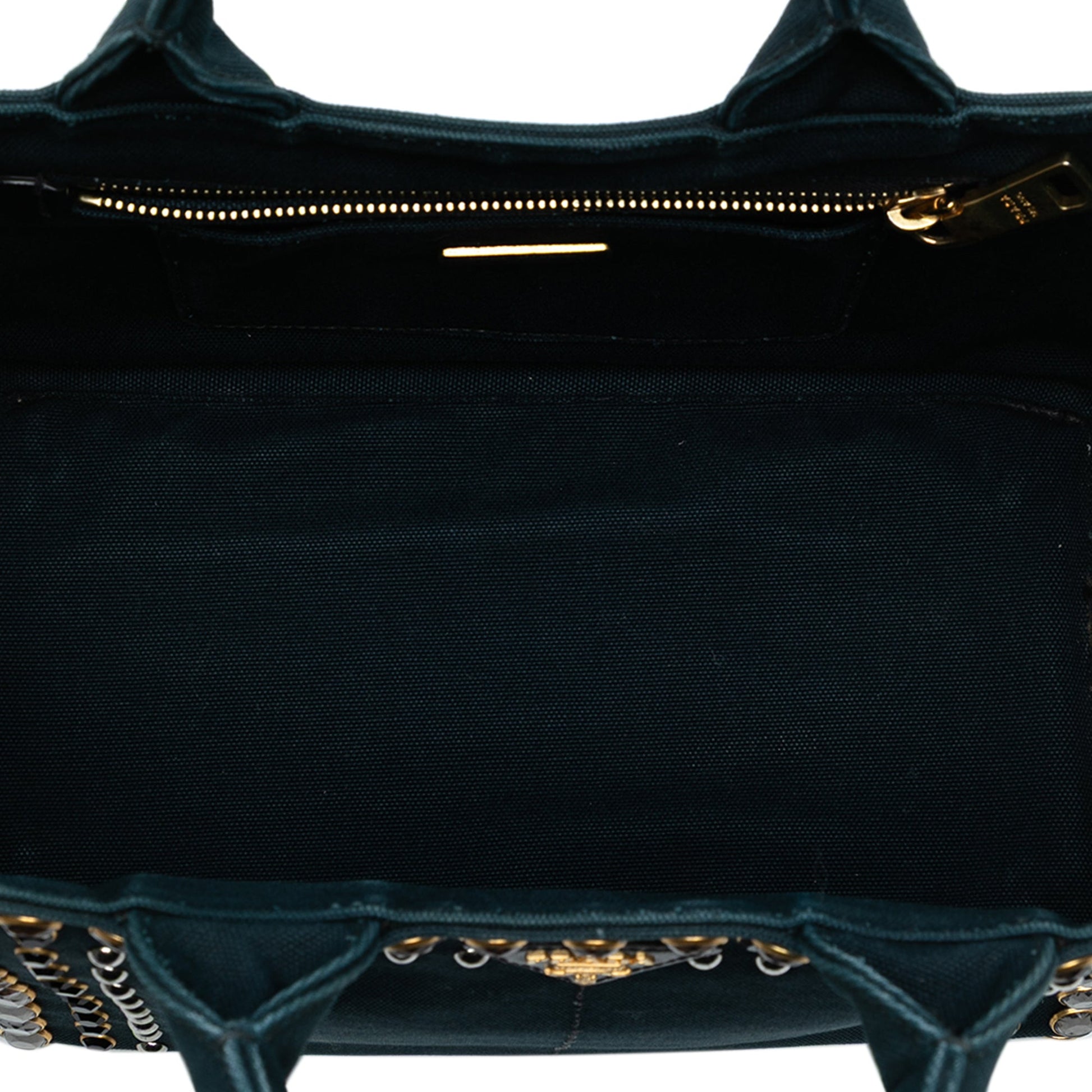 Prada Small Canvas Canapa Bijoux Satchel
