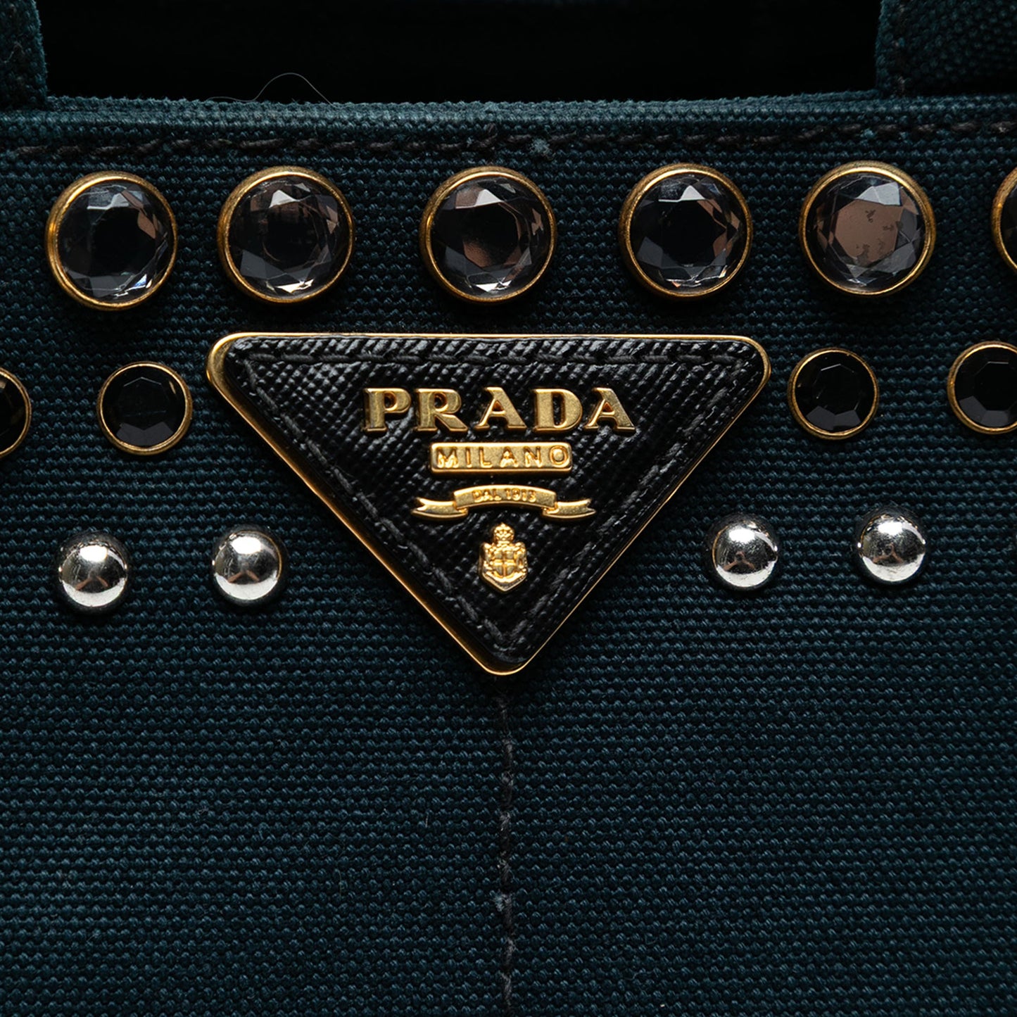 Prada Small Canvas Canapa Bijoux Satchel