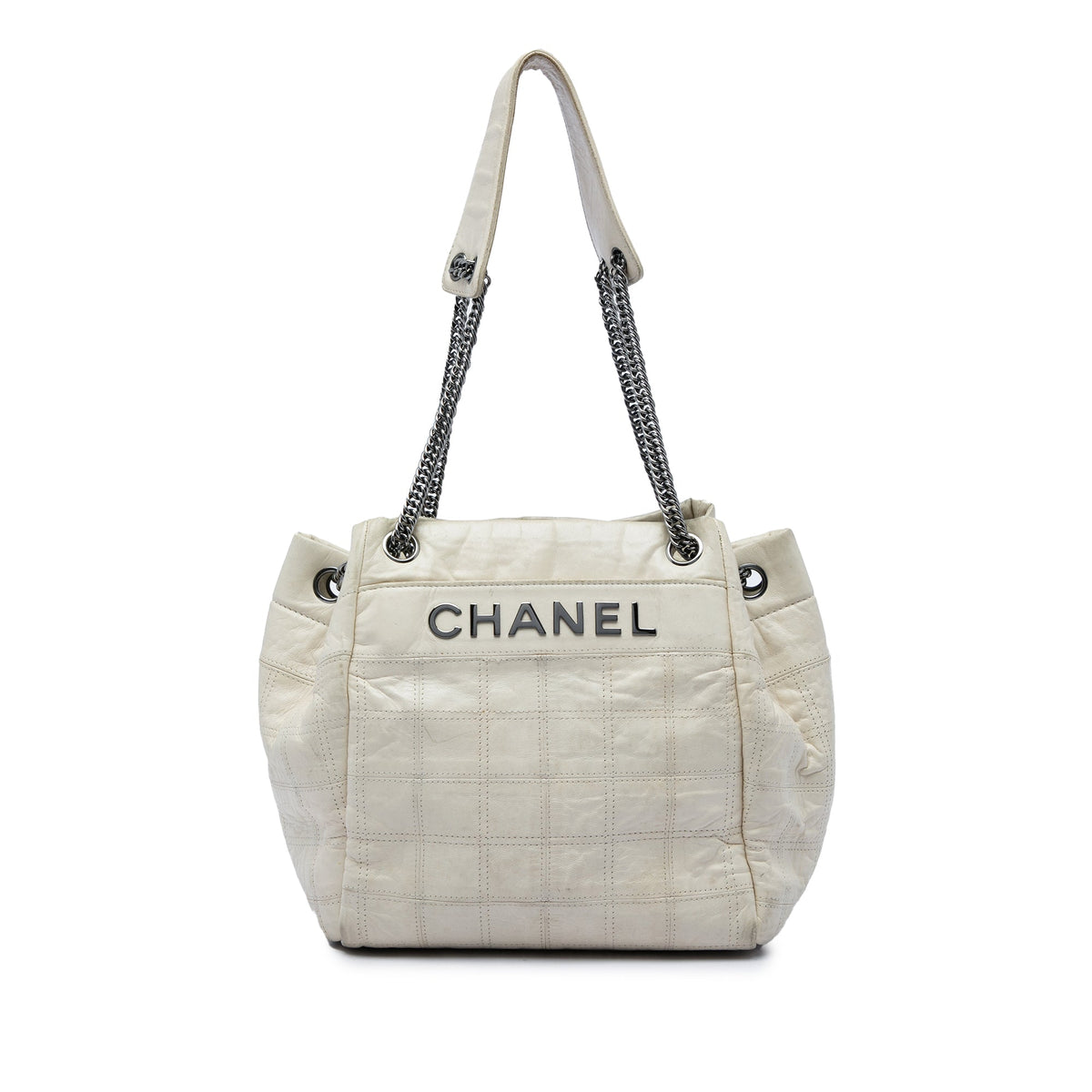 Chanel Chocolate Bar Lambskin LAX Accordion Shoulder Bag