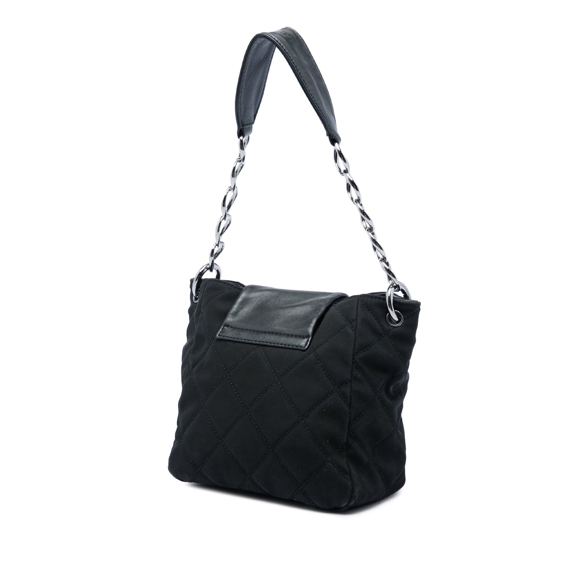 Chanel Quilted Nylon Giant Mademoiselle Turnlock Shoulder Bag