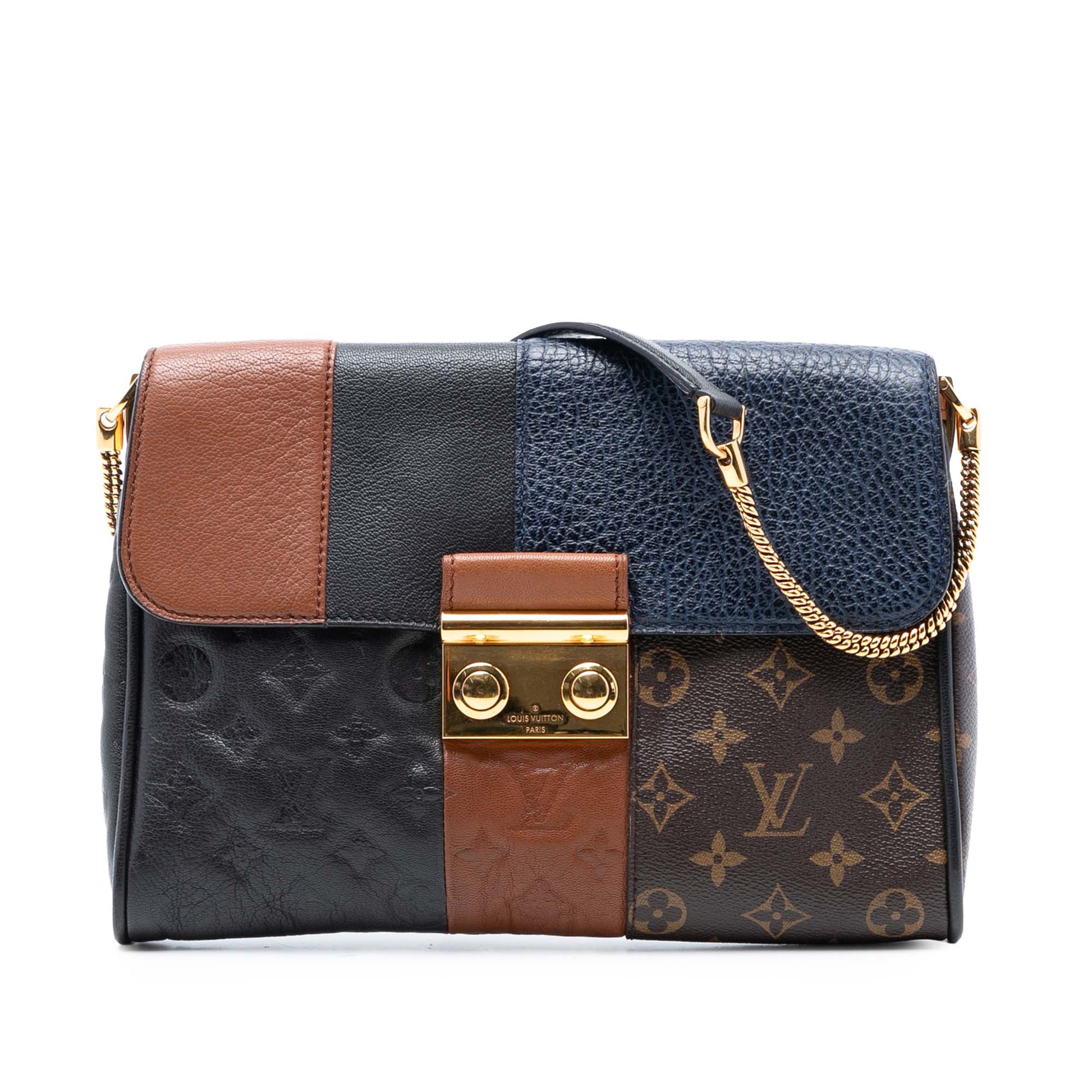 Louis Vuitton Limited Edition Monogram Blocks Pochette Plate Shoulder Bag