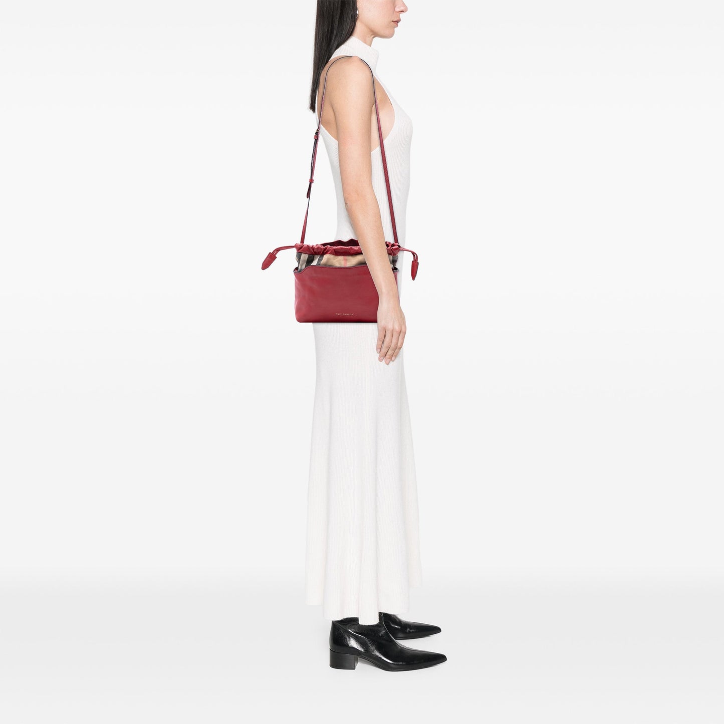 Burberry House Check Canvas and Calfskin Little Crush Crossbody