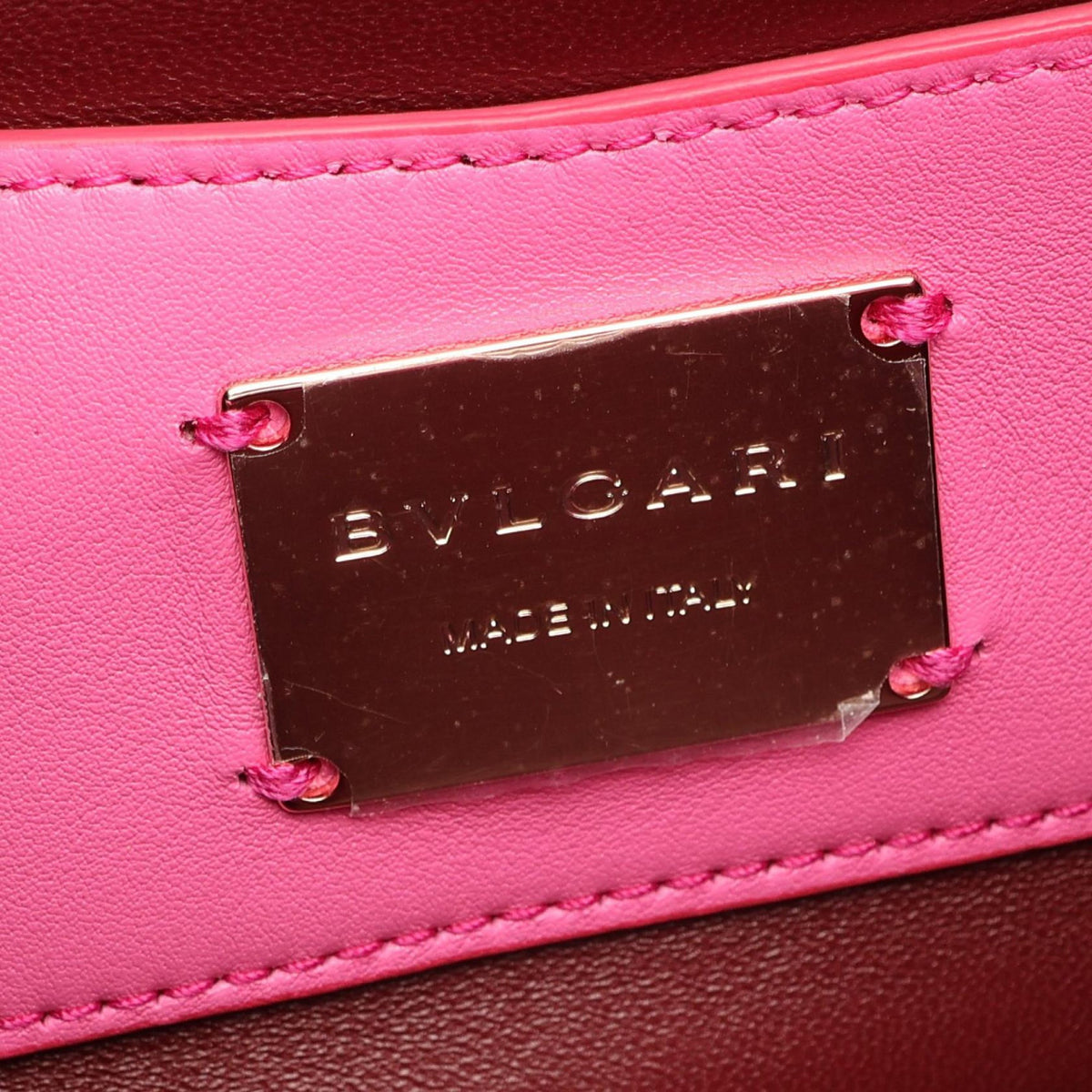 Bvlgari Mini Leather Serpenti Cabochon Satchel — Pink