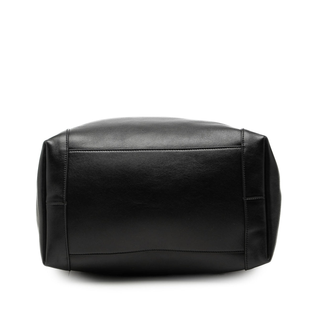 Saint Laurent Large Supple Calfskin Tanger Hobo — Black