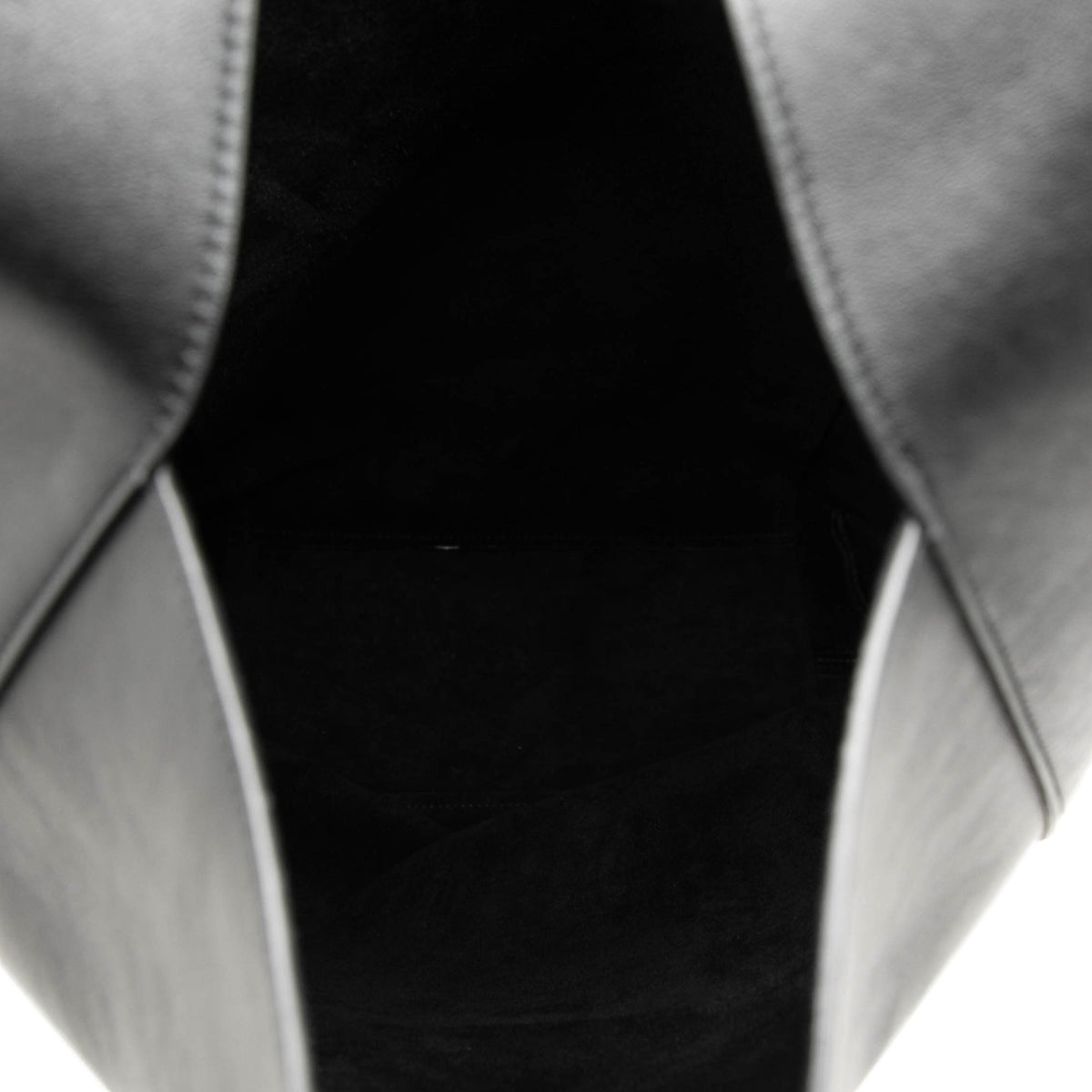Saint Laurent Large Supple Calfskin Tanger Hobo — Black