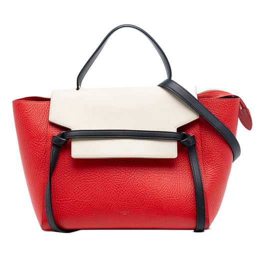 Celine Mini Tricolor Grained Calfskin Belt Bag