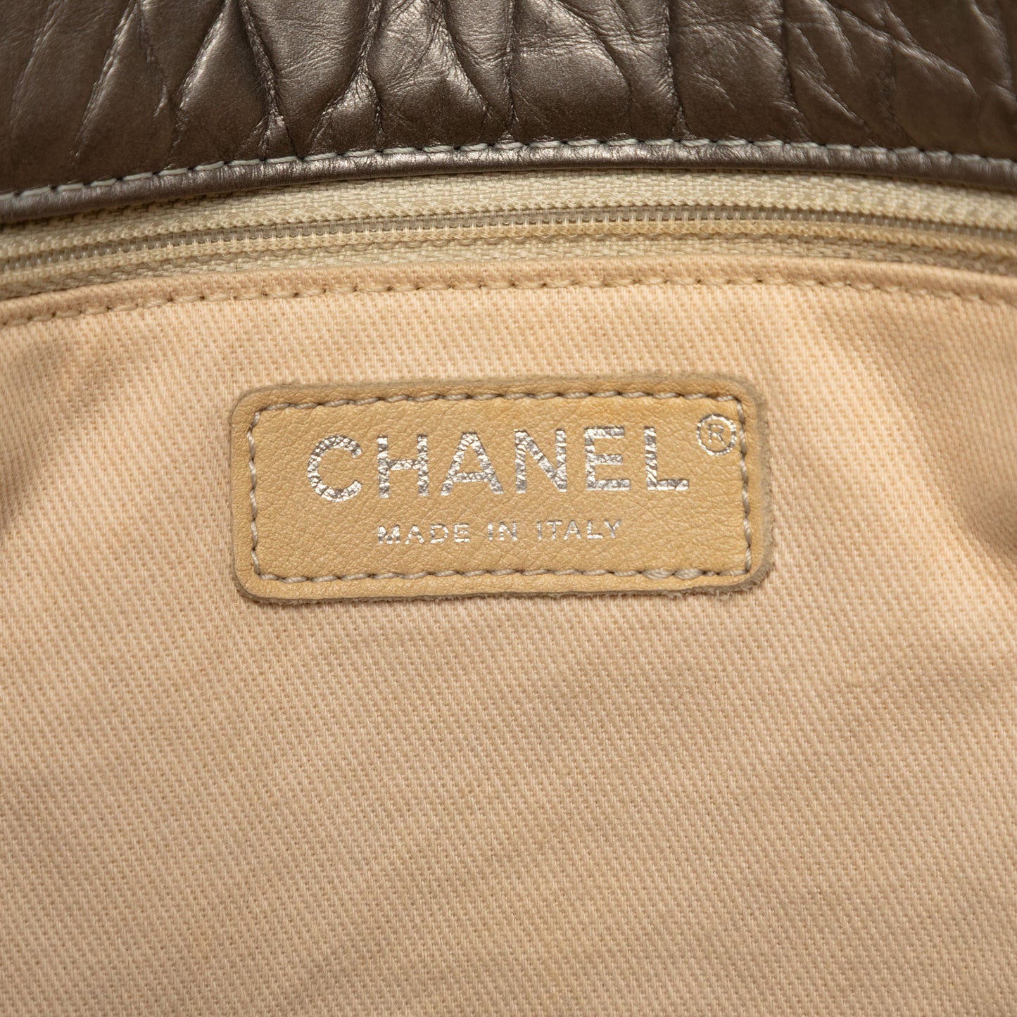 Chanel Quilted Metallic Aged Calfskin Reissue 2.55 Tote