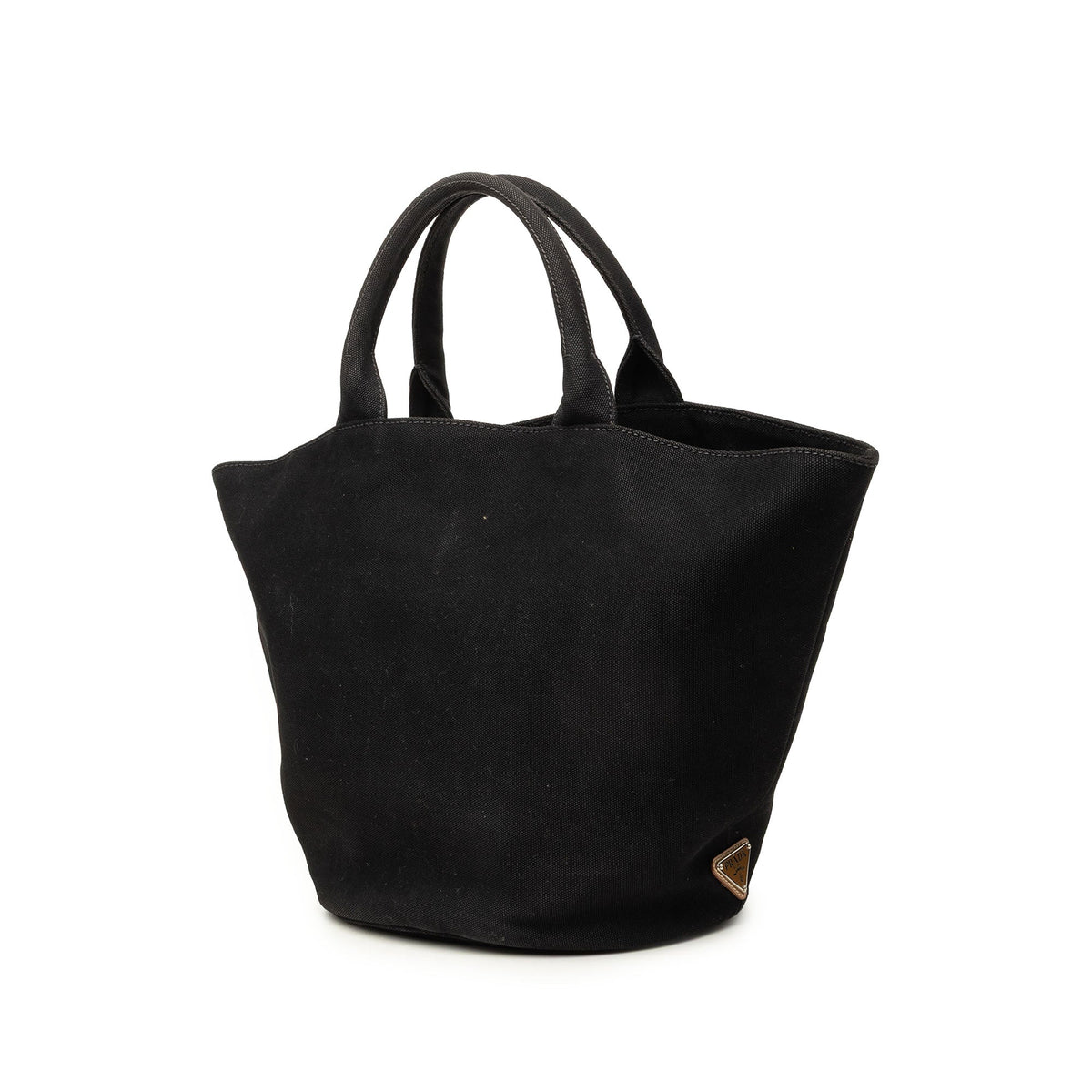 Prada Canvas Canapa Logo Tote — Black
