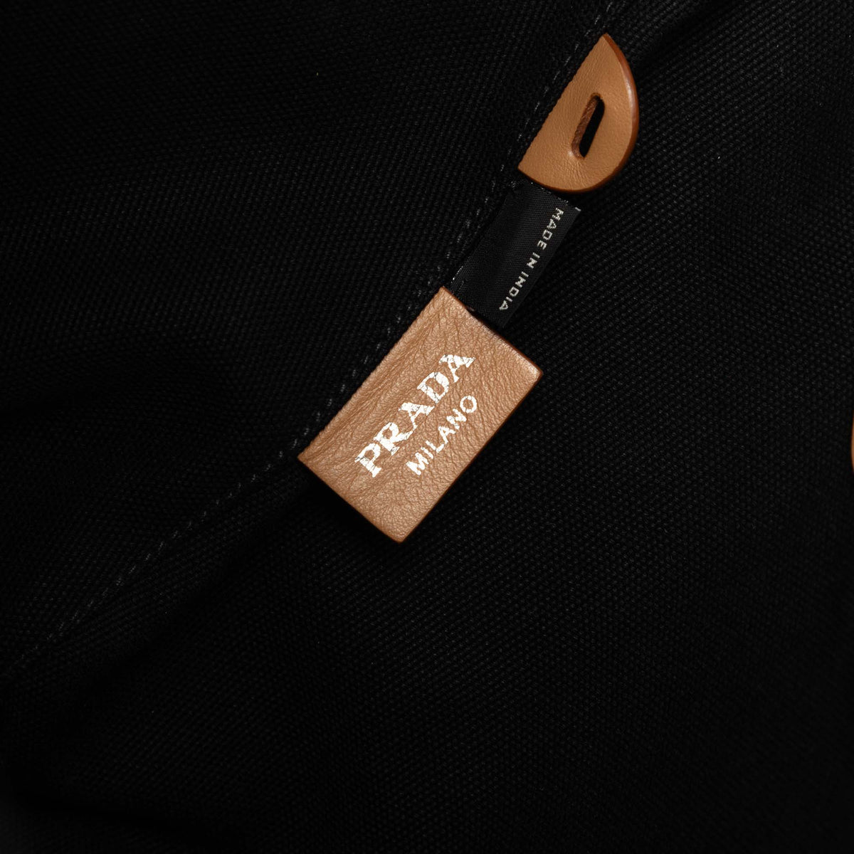Prada Canvas Canapa Logo Tote — Black