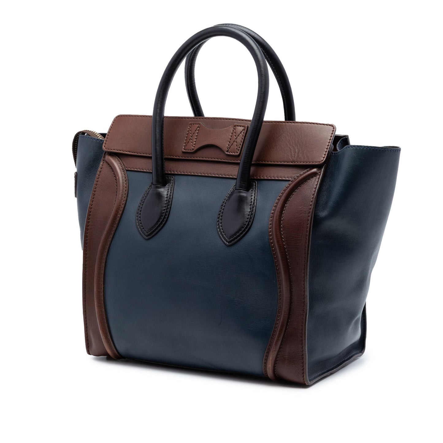 Celine Mini Tricolor Leather Luggage Tote