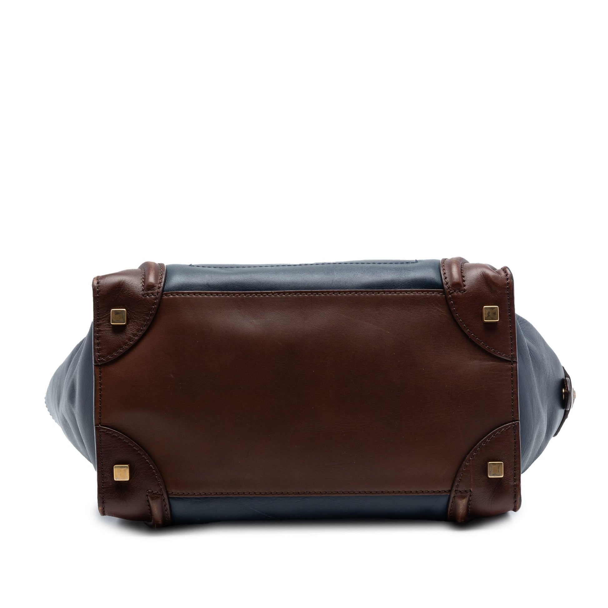 Celine Mini Tricolor Leather Luggage Tote