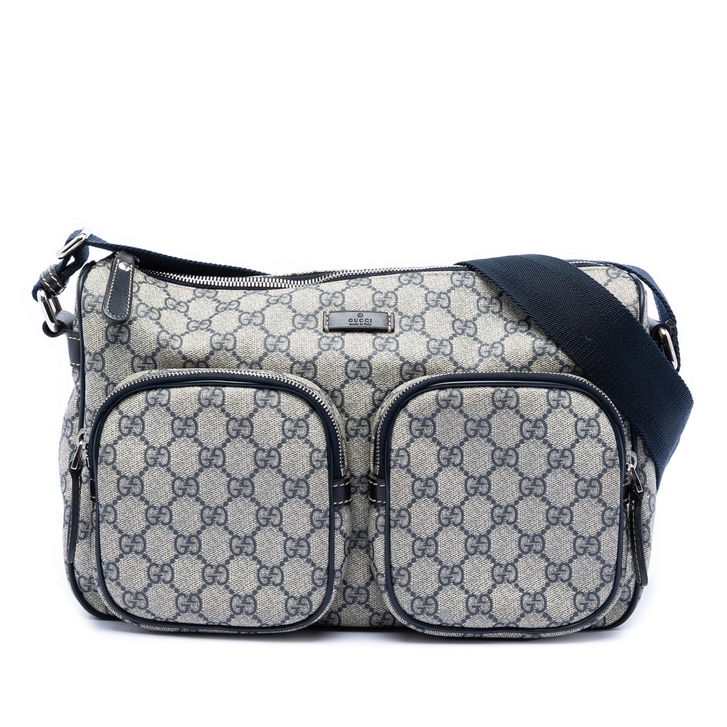 Gucci GG Supreme Double Pocket Crossbody