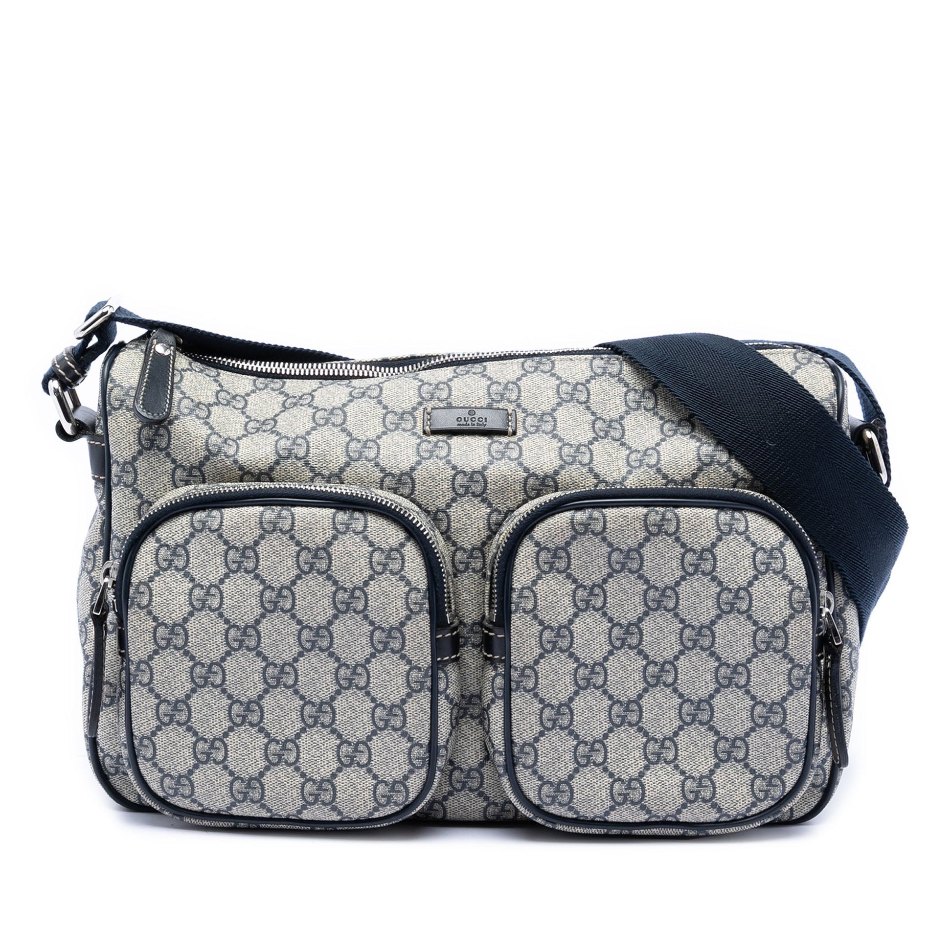 Gucci GG Supreme Double Pocket Crossbody