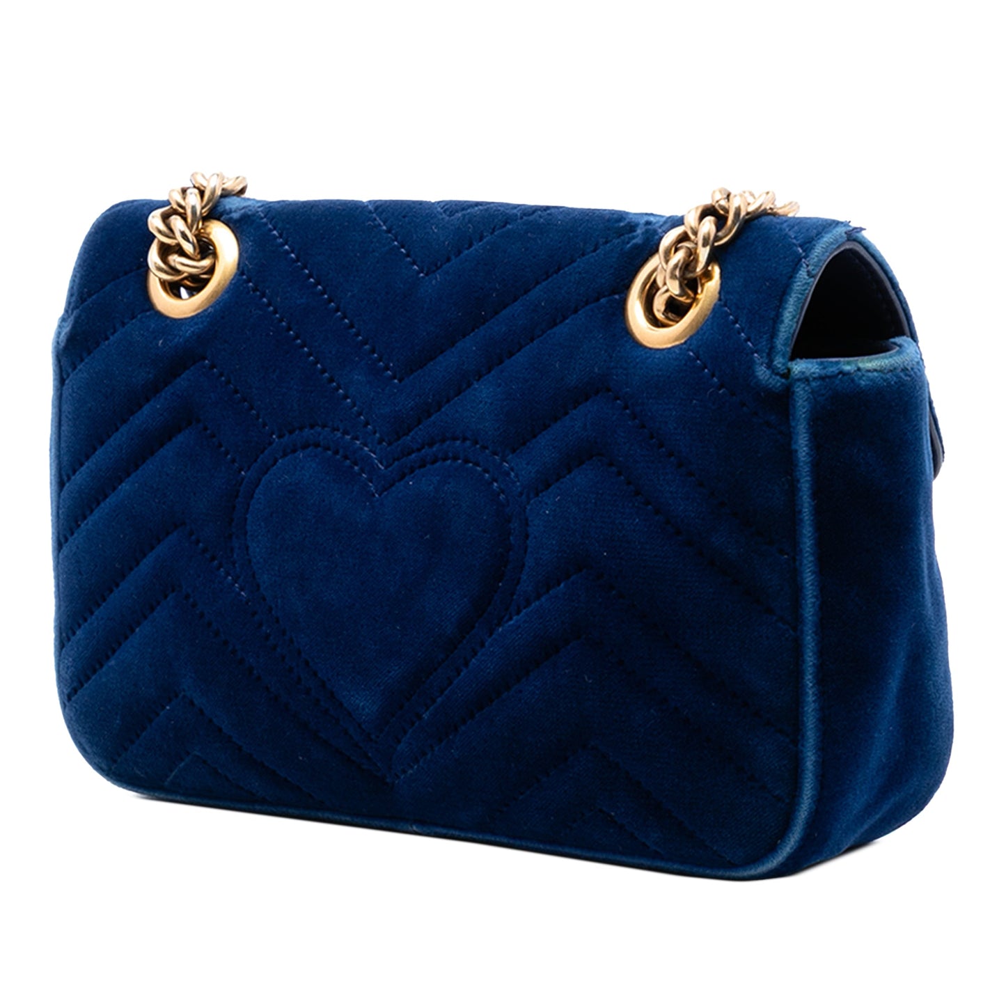Gucci Small GG Marmont Matelasse Velvet Shoulder Bag