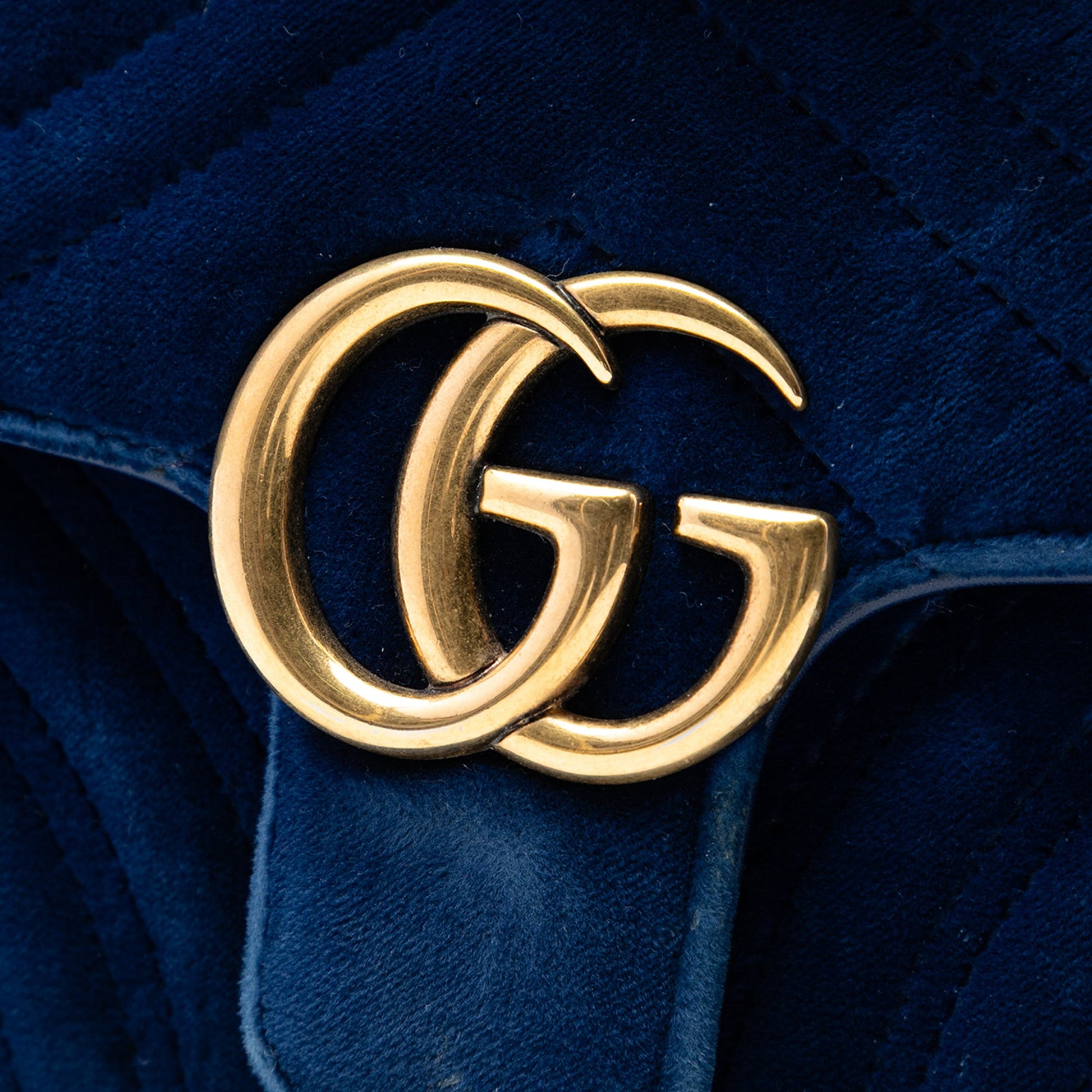 Gucci Small GG Marmont Matelasse Velvet Shoulder Bag