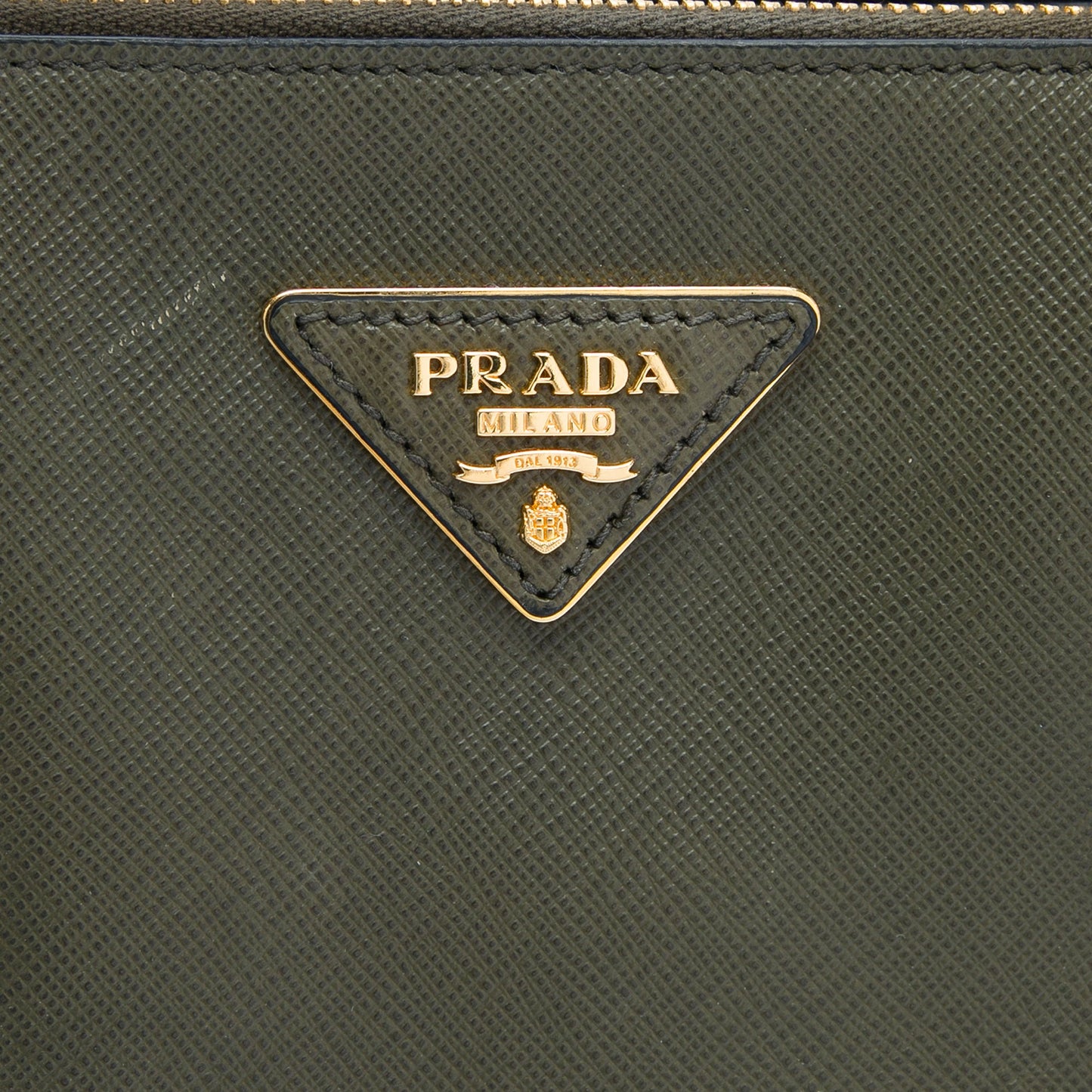 Prada Medium Bicolor Saffiano Lux Galleria Double Zip Satchel