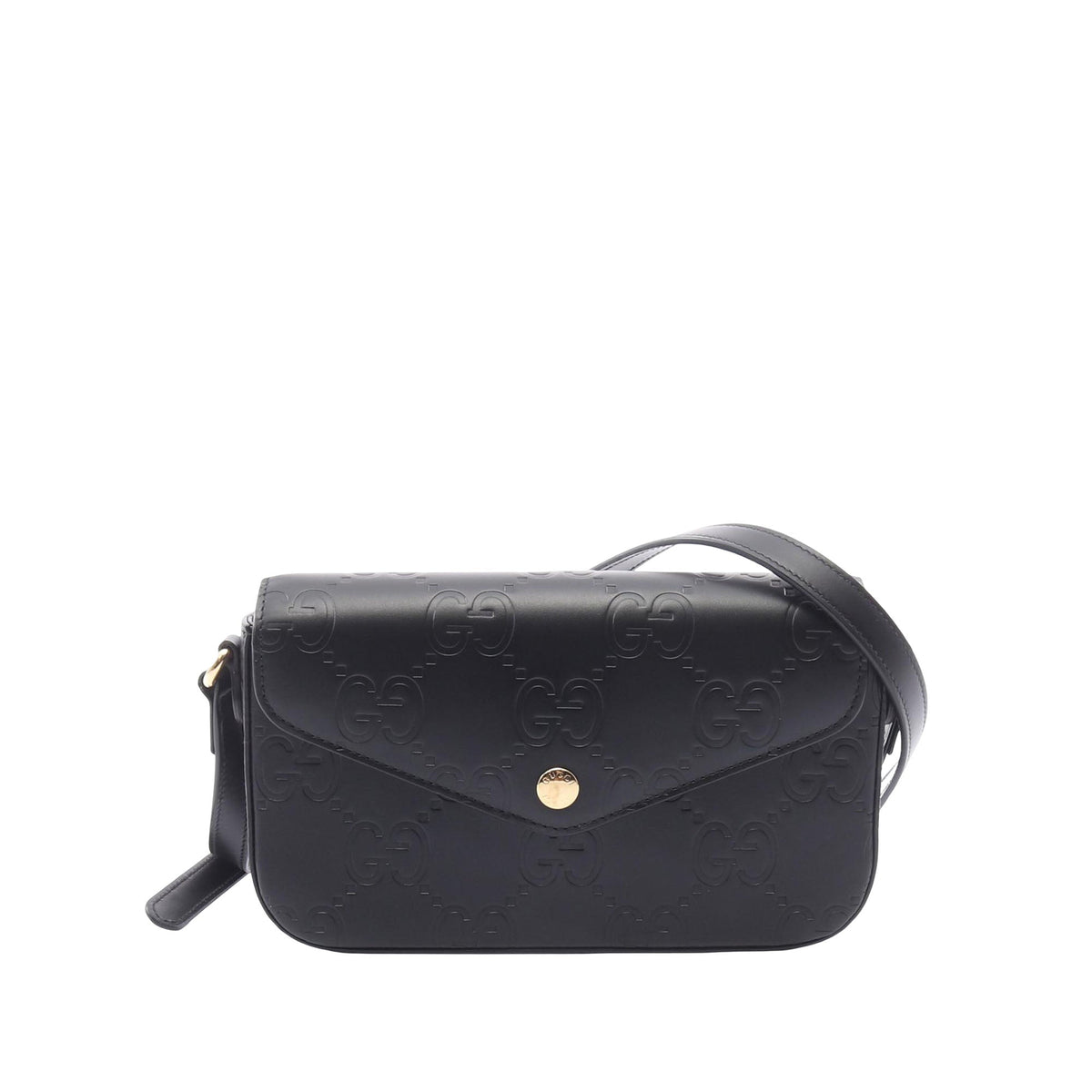 Gucci Super Mini GG Jumbo Embossed Leather Pochette