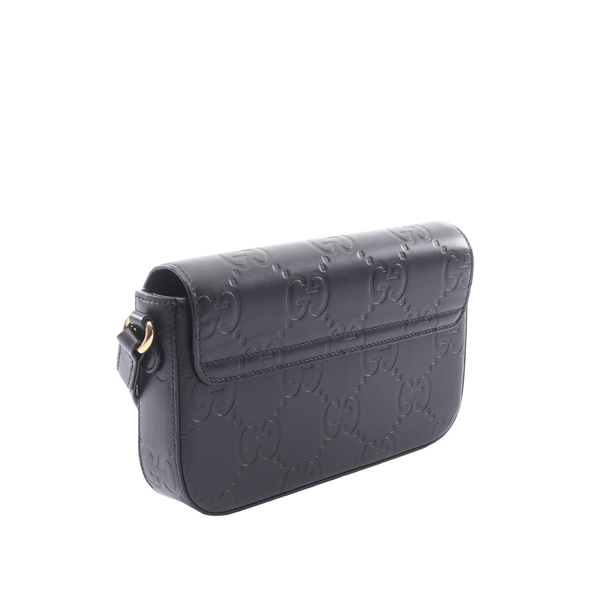 Gucci Super Mini GG Jumbo Embossed Leather Pochette
