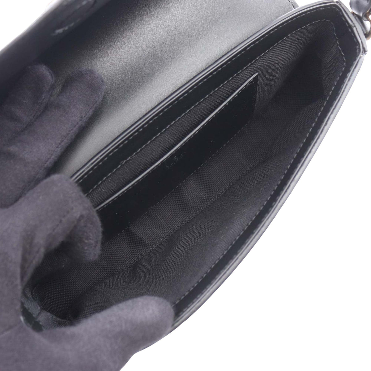Gucci Super Mini GG Jumbo Embossed Leather Pochette