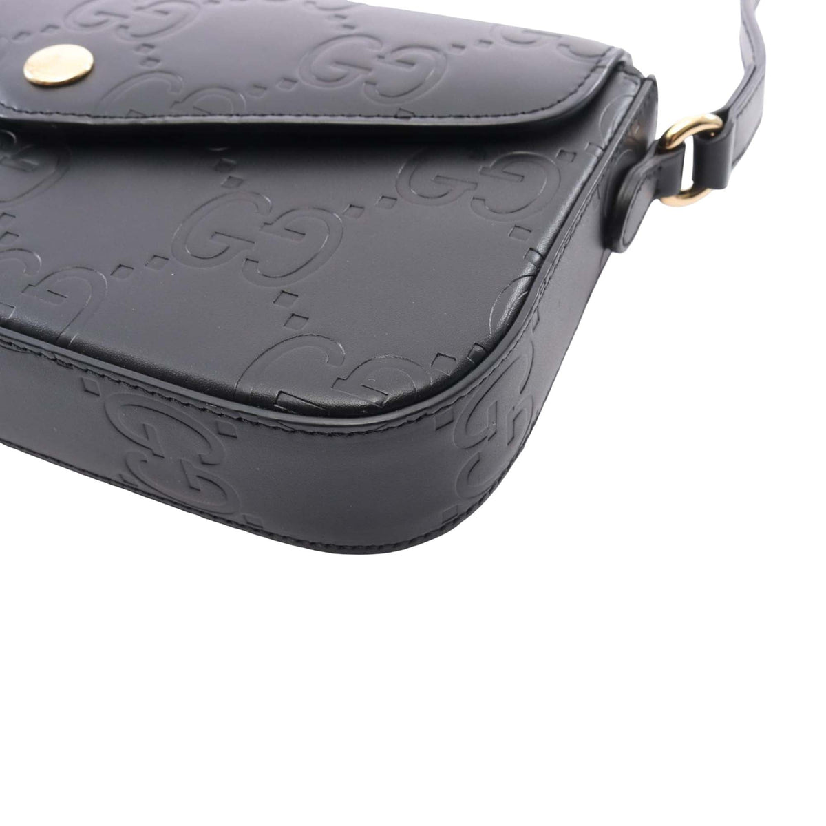 Gucci Super Mini GG Jumbo Embossed Leather Pochette