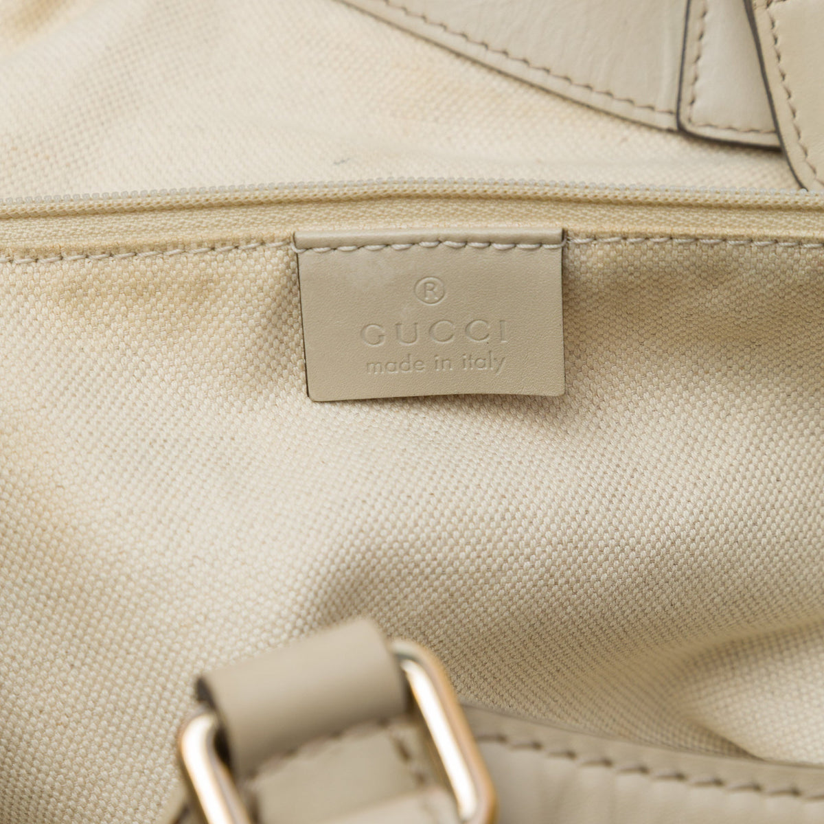 Gucci Large GG Canvas Sukey Tote — Beige