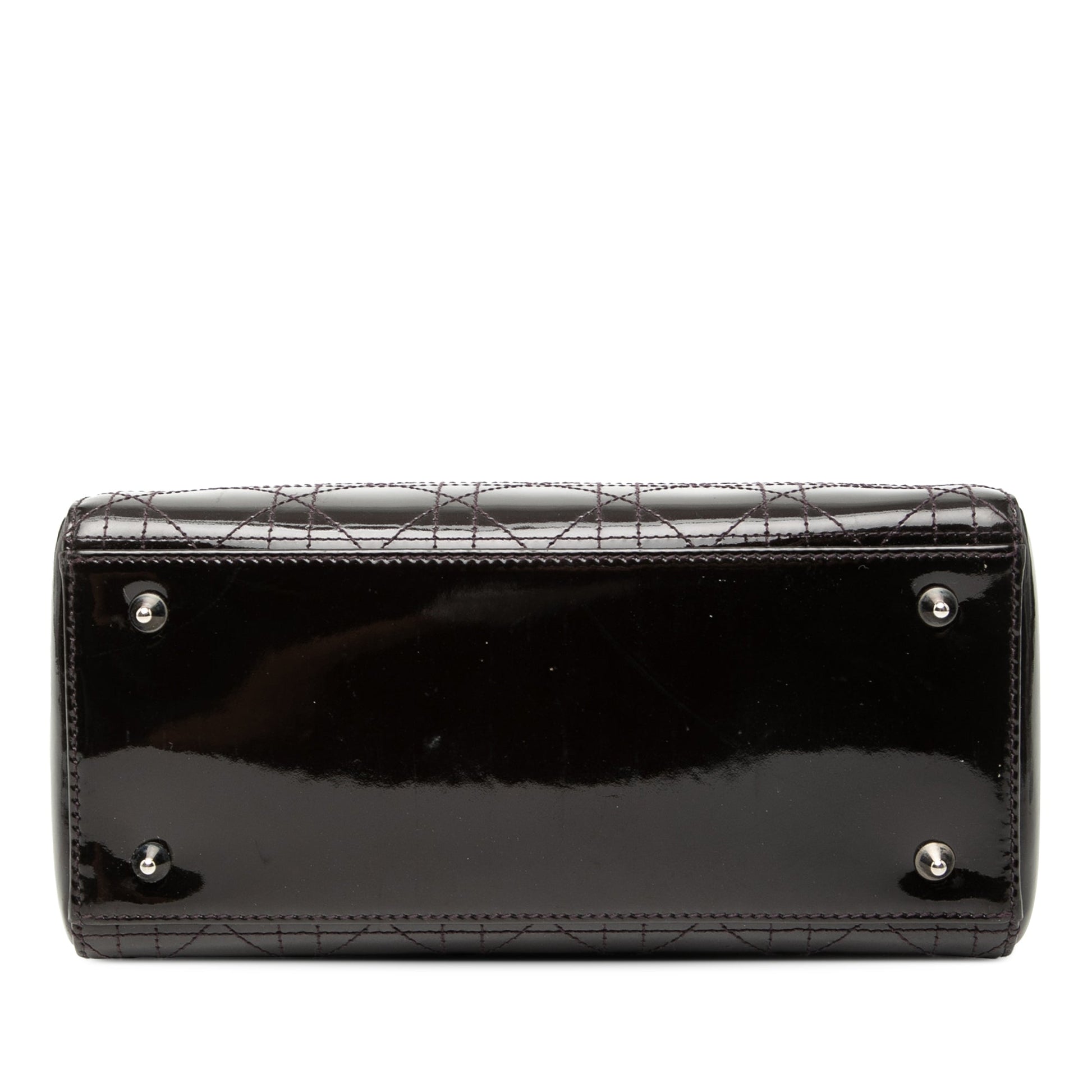 Dior Medium Patent Cannage Stitched Lady Dior