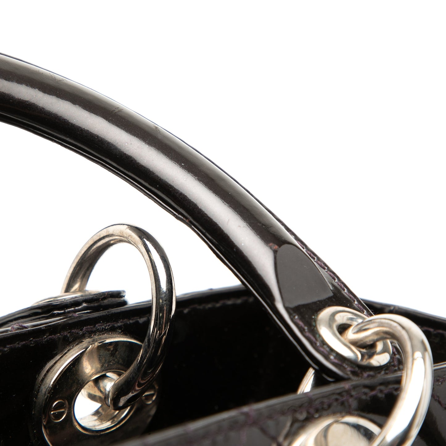 Dior Medium Patent Cannage Stitched Lady Dior