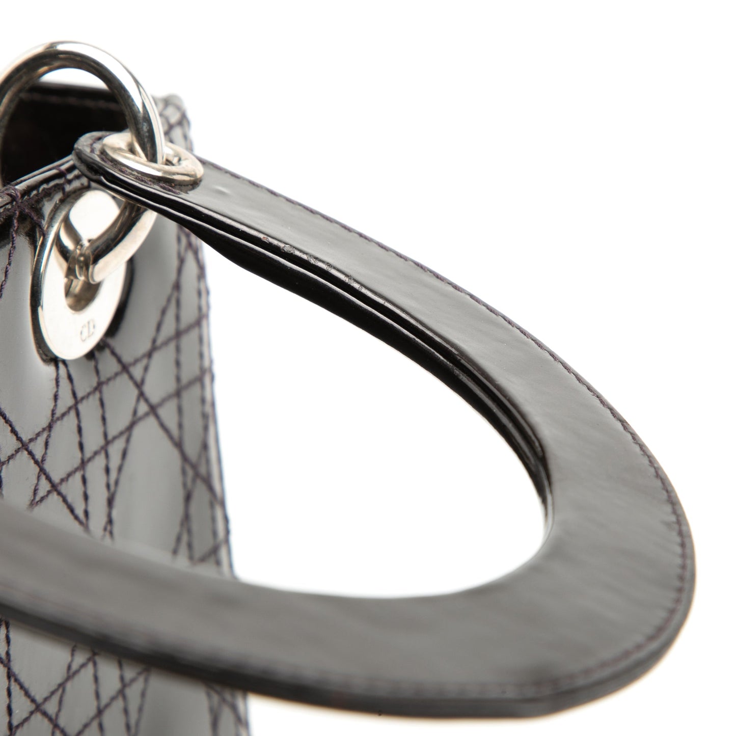 Dior Medium Patent Cannage Stitched Lady Dior