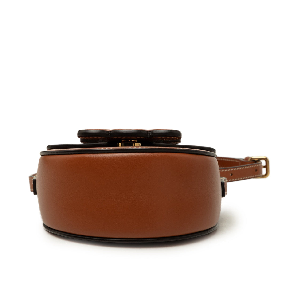 Celine Mini Calfskin Cuir Triomphe Besace Crossbody — Brown