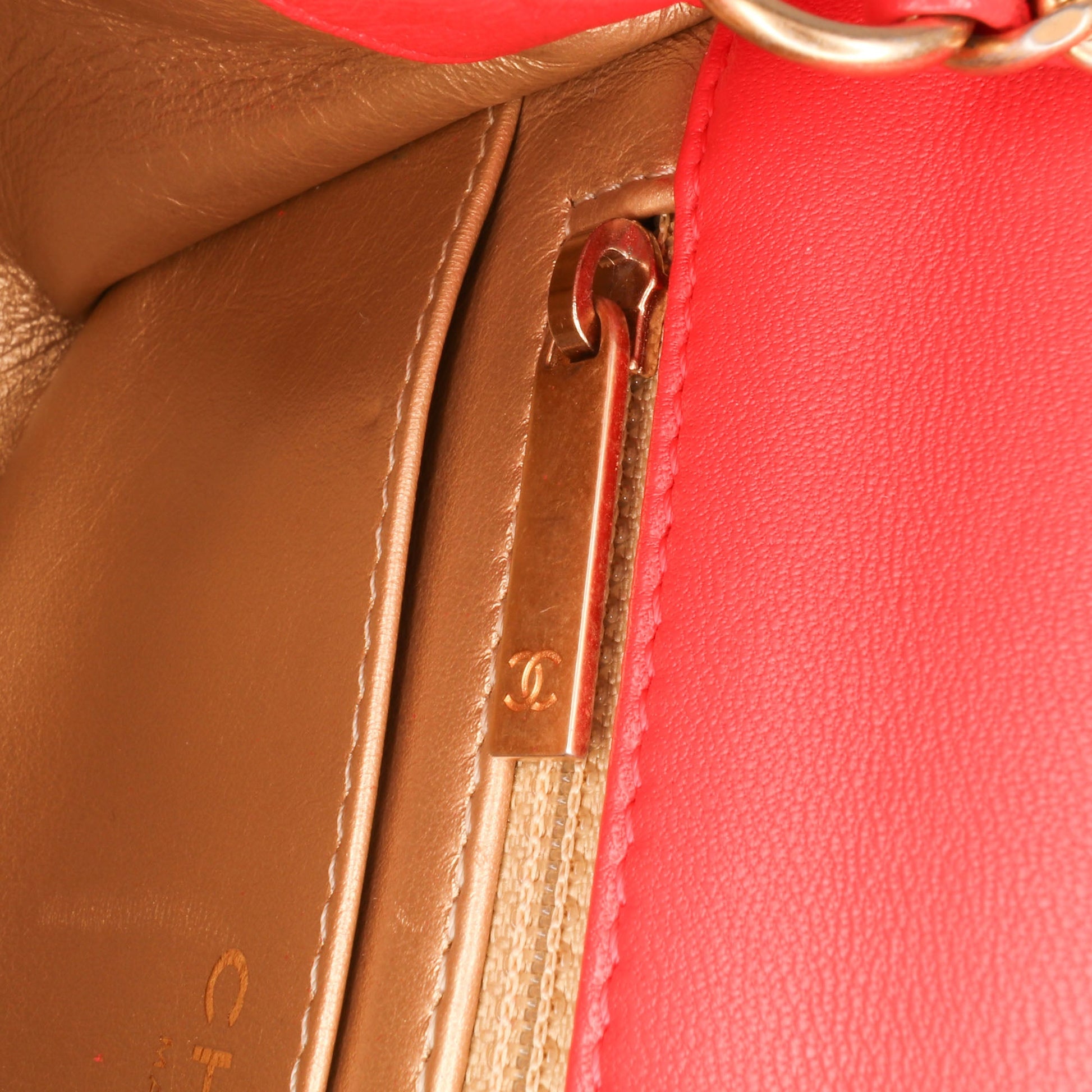 Chanel Mini Square Classic Lambskin Pearl Crush Single Flap