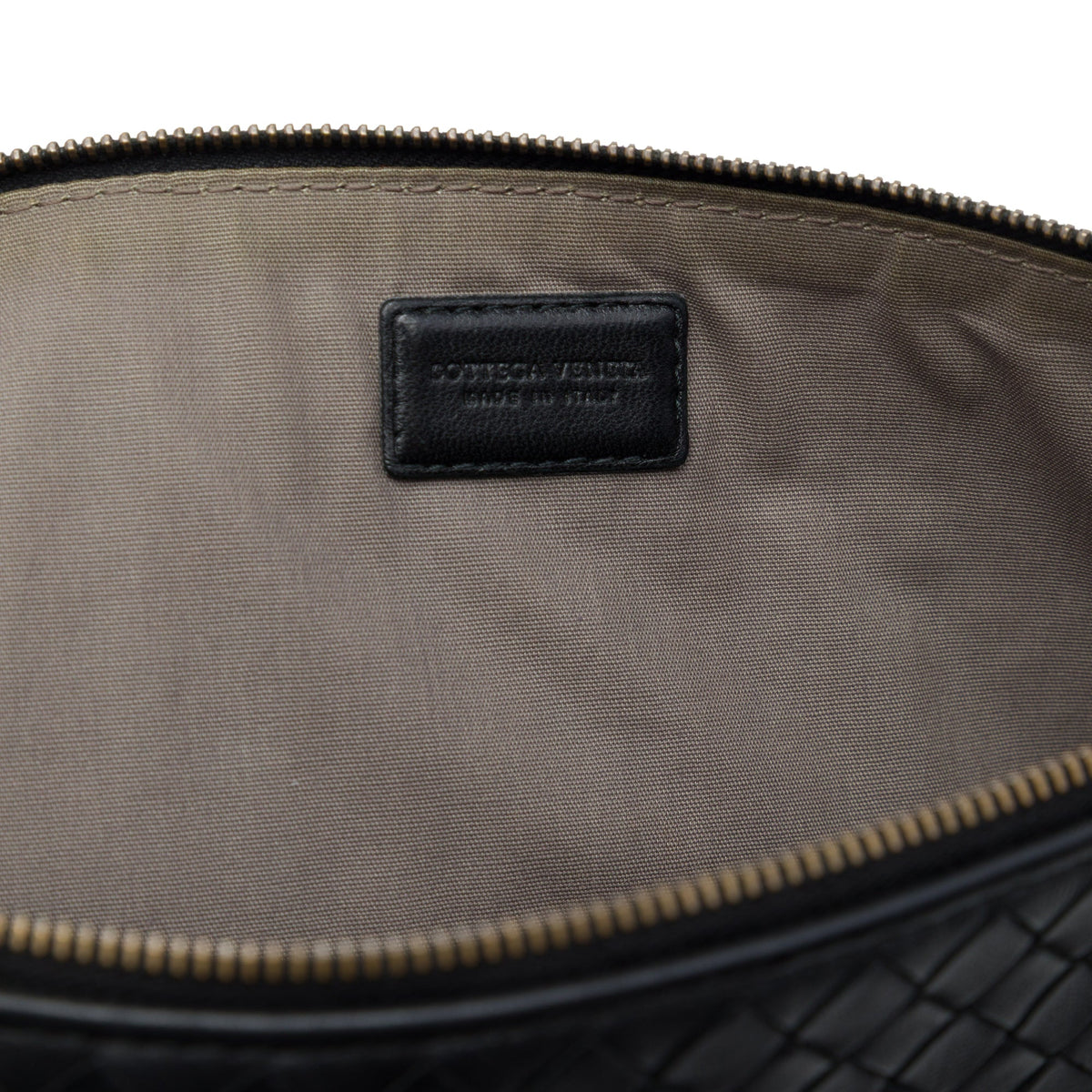 Bottega Veneta Nappa Intrecciato Clutch — Black