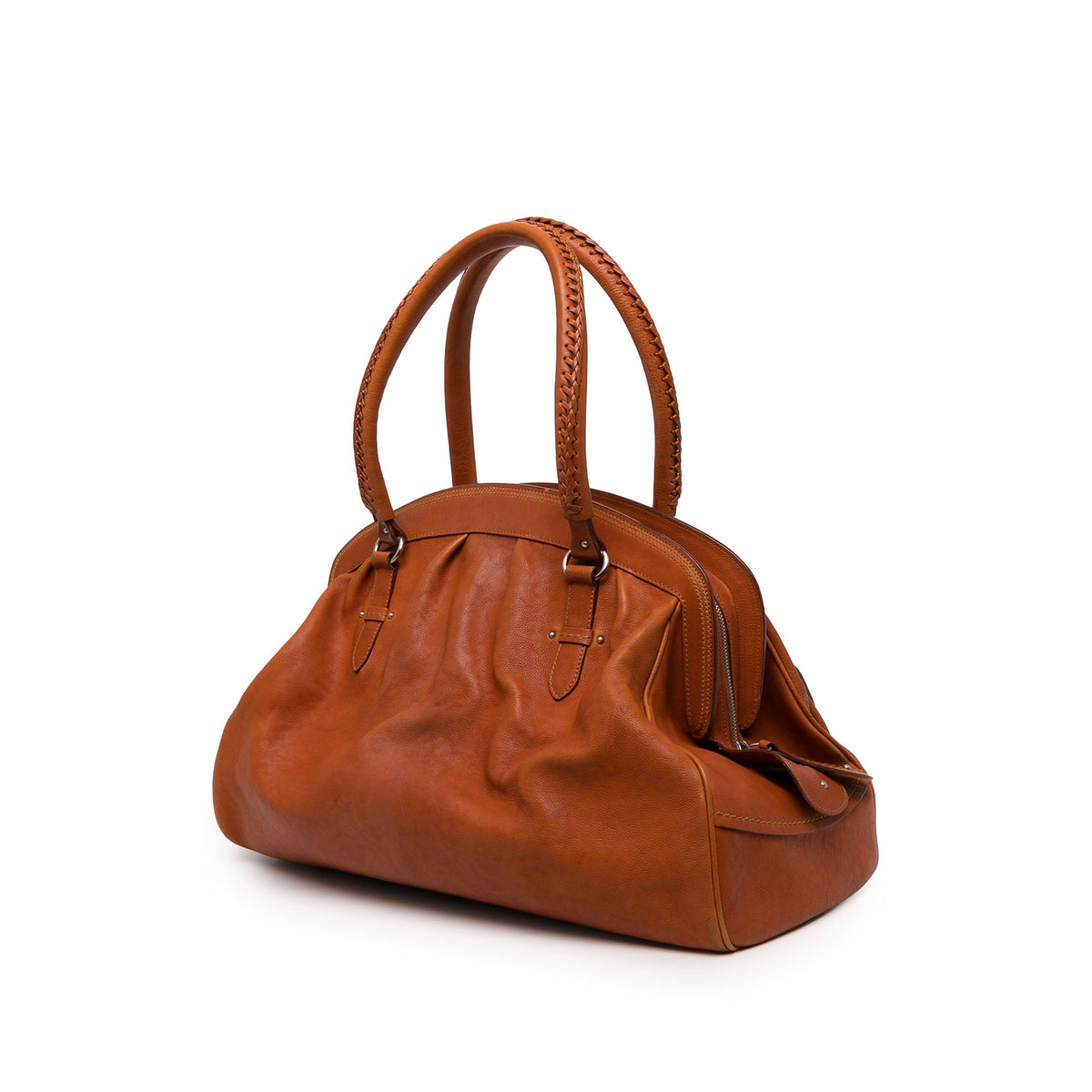 Dior Large Calfskin My Dior Pockets Frame Handbag — Brown