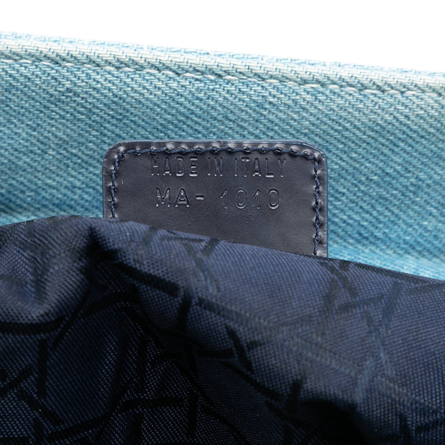 Dior Large Denim Cannage Acrylic Handles Lady Dior