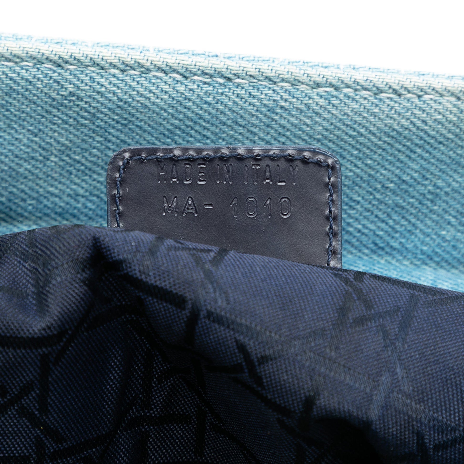 Dior Large Denim Cannage Acrylic Handles Lady Dior
