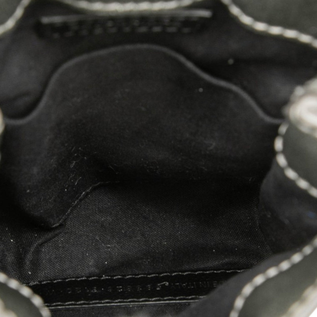 Balenciaga Mini Patent Logo Shopping Phone Holder — Silver