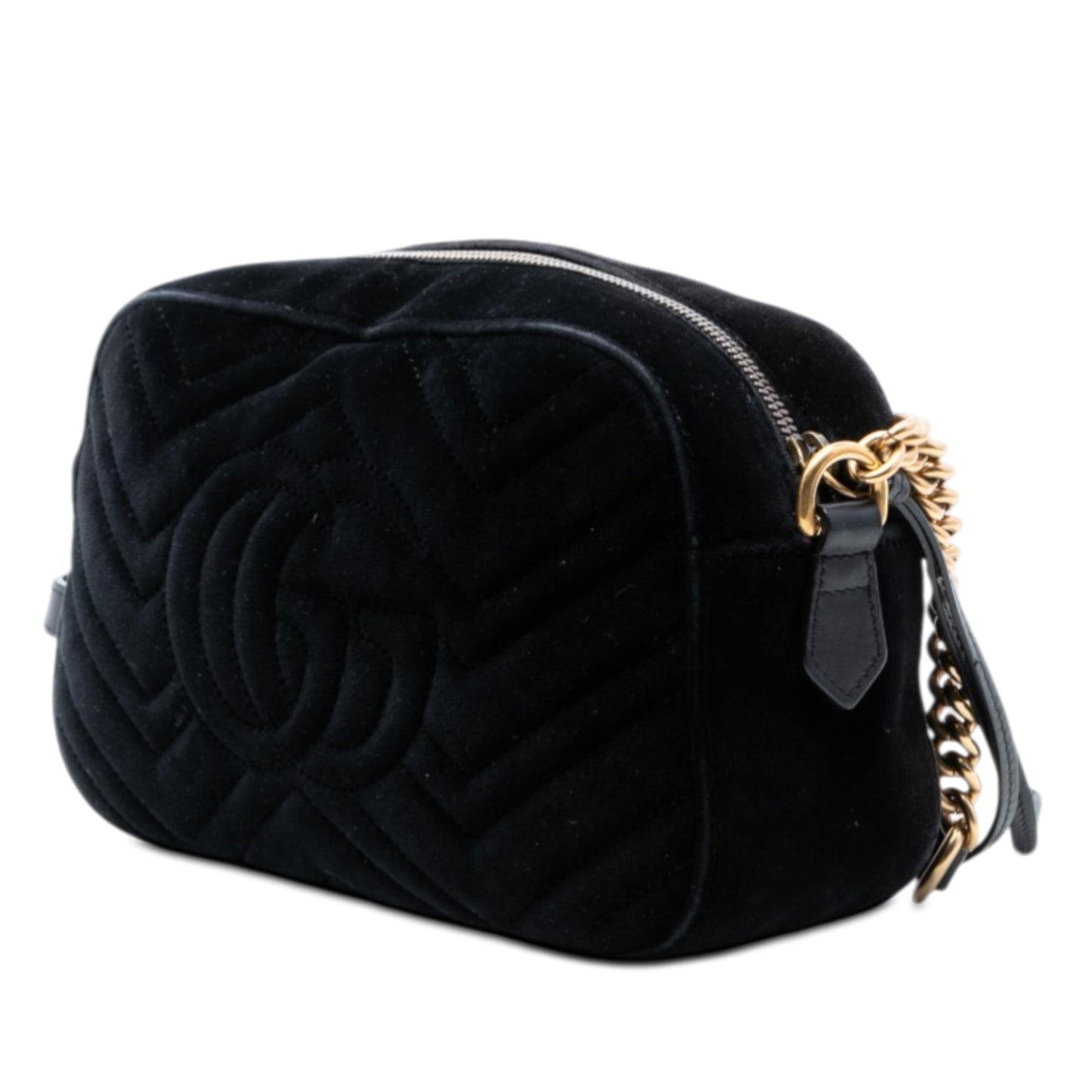 Gucci Small GG Marmont Matelasse Velvet Crossbody