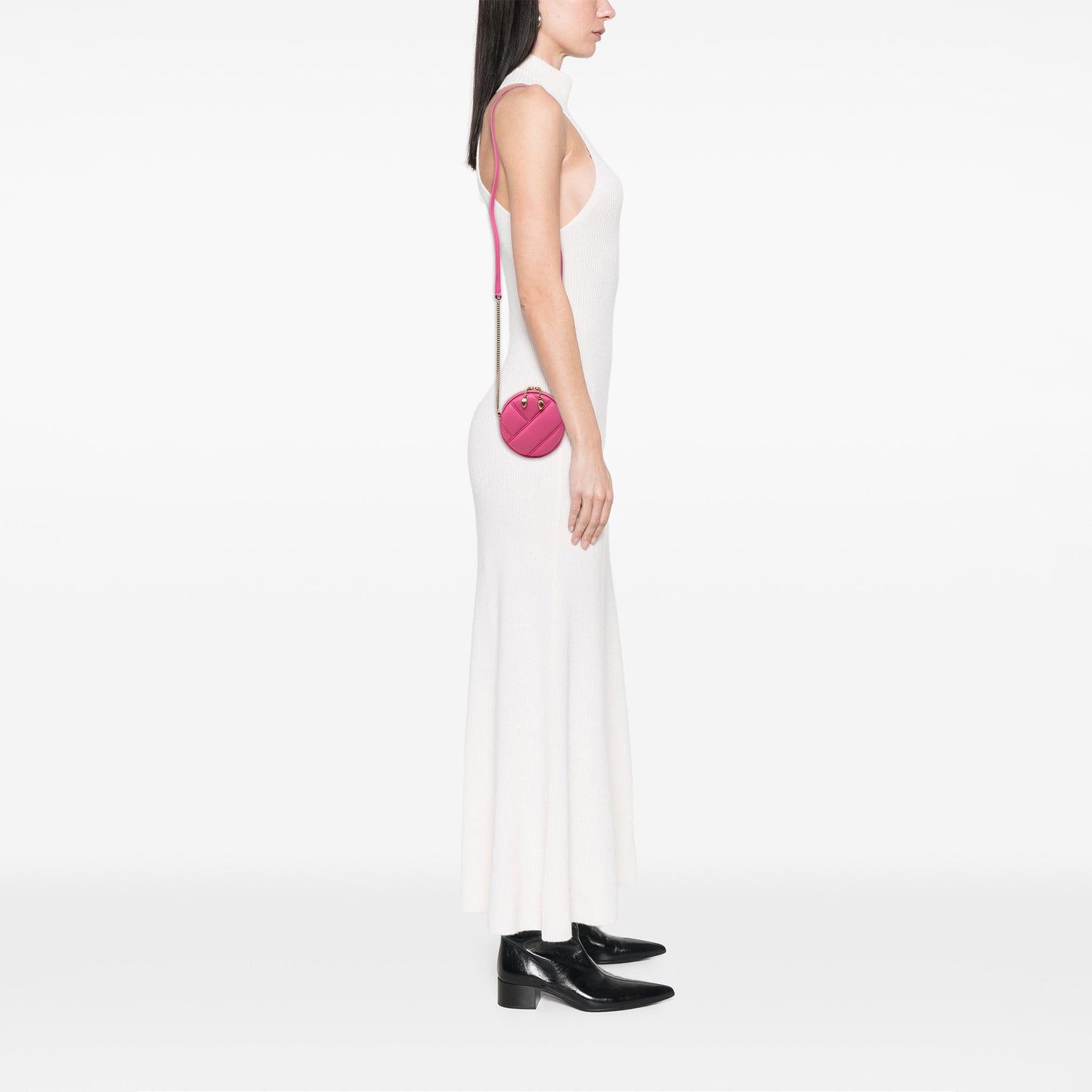 Bvlgari Leather Serpenti Cabochon Round Crossbody