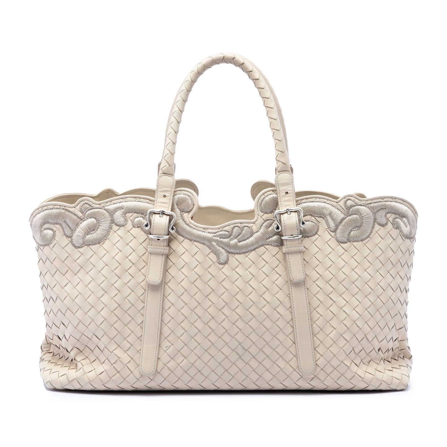 Bottega Veneta Embroidered Nappa Intrecciato Tote